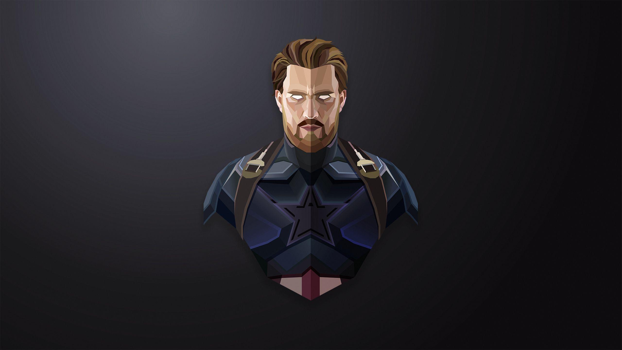 2560x1440 #captain america, #low poly, #minimalism, #minimalist, #artist, #artwork, #digital art, #hd, #behance. Mocah.org HD Desktop Wallpaper