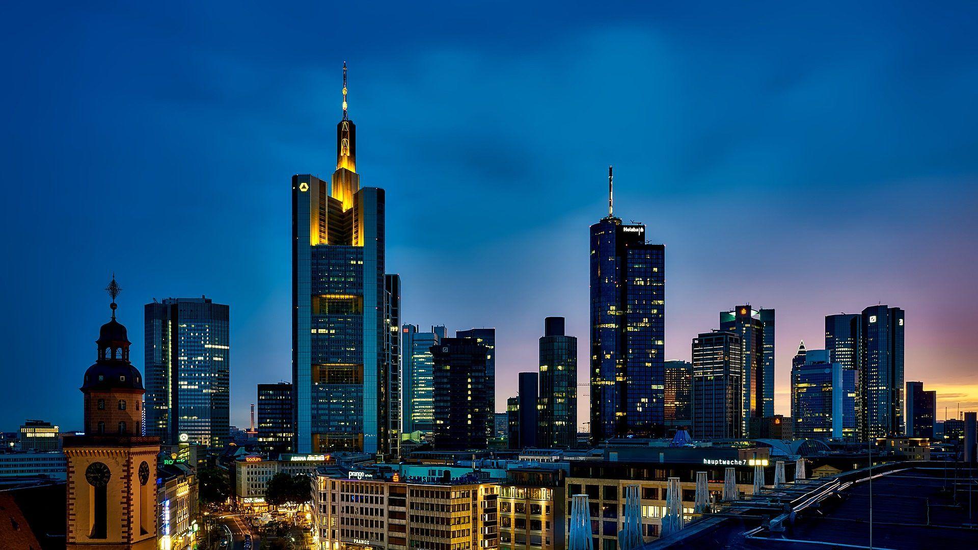 1920x1079 Frankfurt Germany City Urban Skyline Desktop Wallpaper. Computer