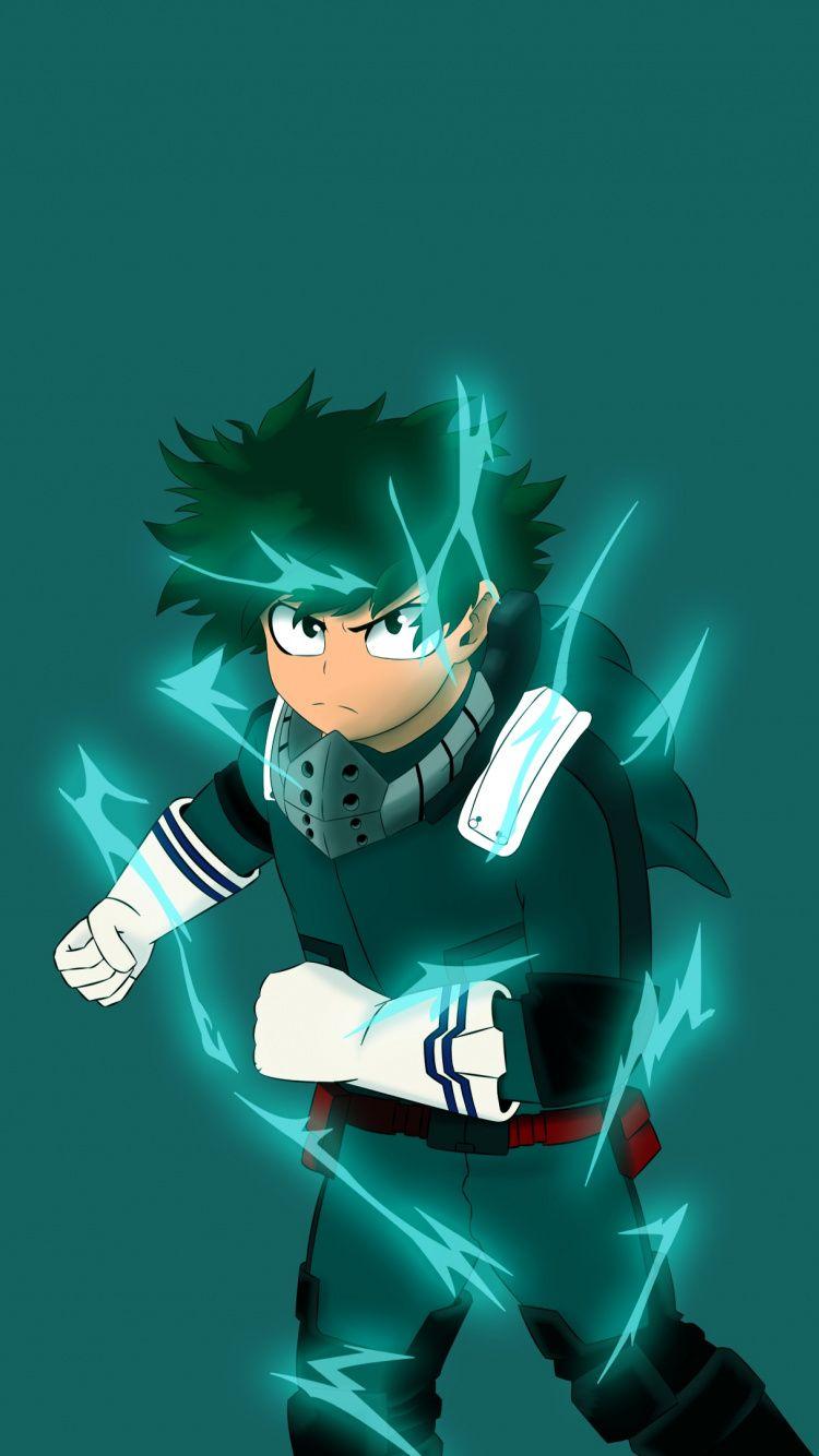 750x1334 Download Artwork, Izuku Midoriya, Boku no Hero Academia, anime