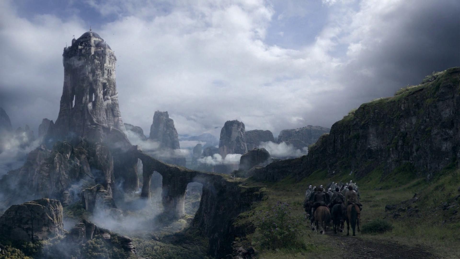 1920x1080 Game Of Thrones, The Eyrie, Fantasy Art, TV, Castle, Mountain, Digital Art, Medieval Wallpaper HD / Desktop and Mobile Background