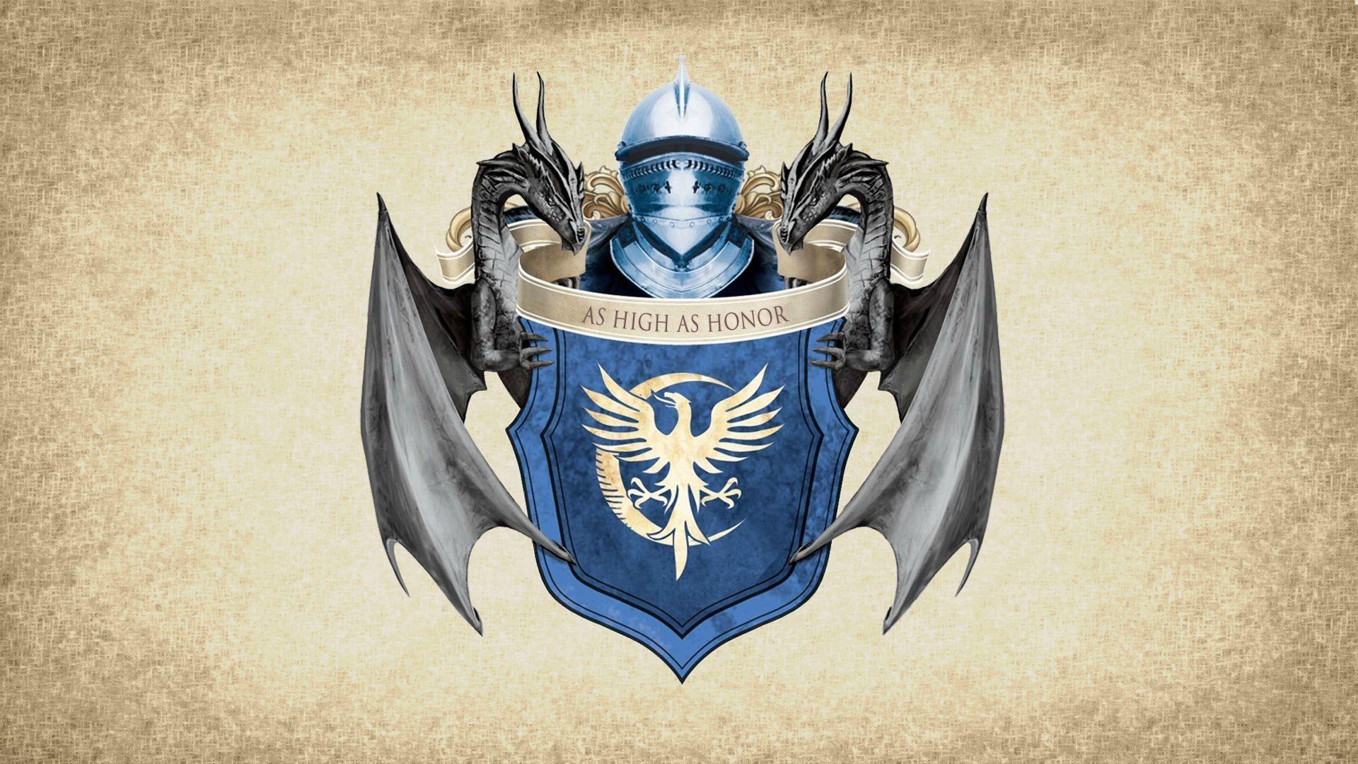 1920x1080 #sigils, #paper, #coat of arms, #House Arryn, #crest