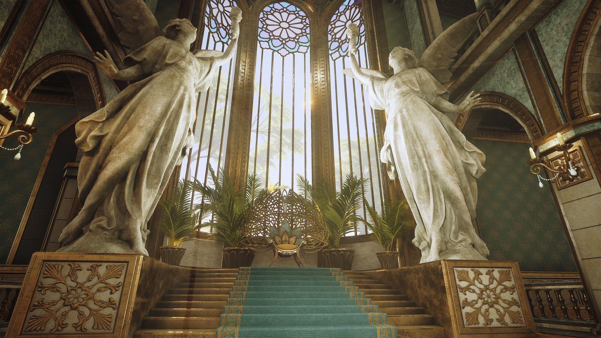 1920x1080 Throne room inspired by Final Fantasy's universe. This work is