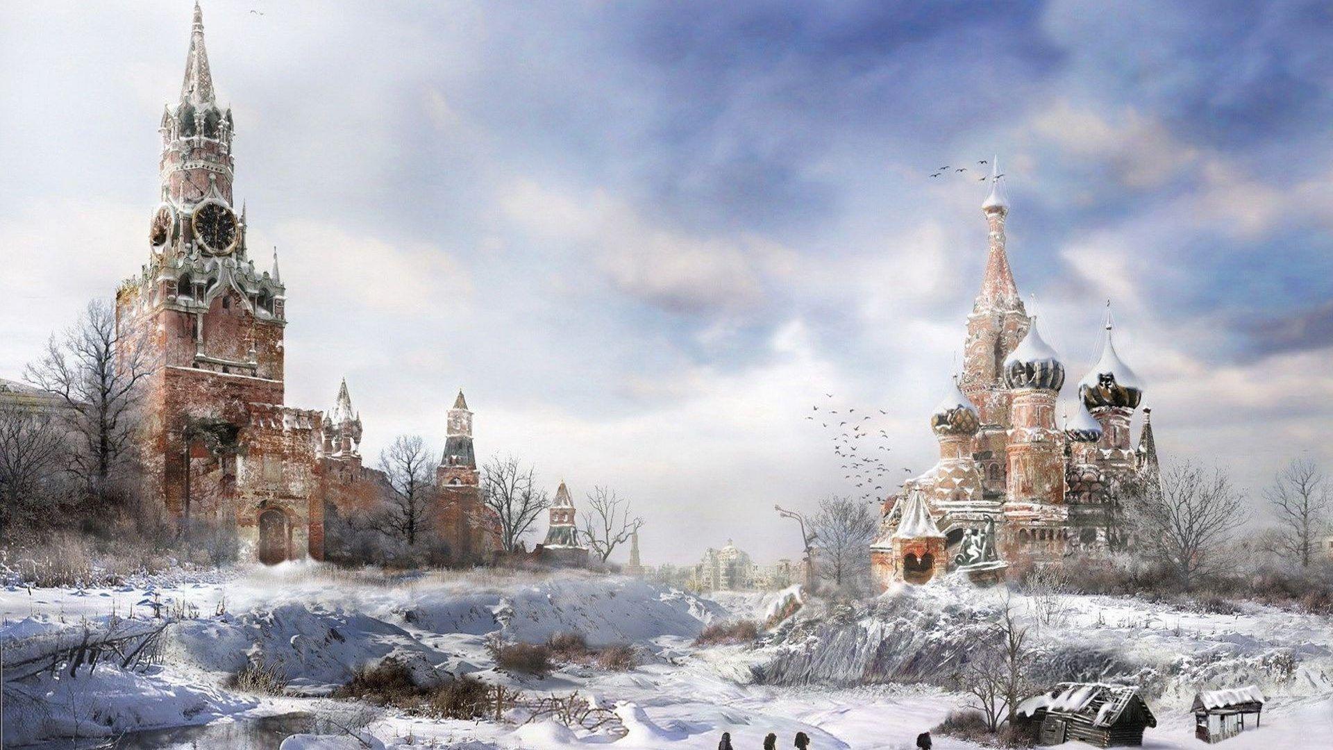 1920x1080 Fantasy: Post Apocalyptic Moscow Snow Winter Apocalypse Russia Full