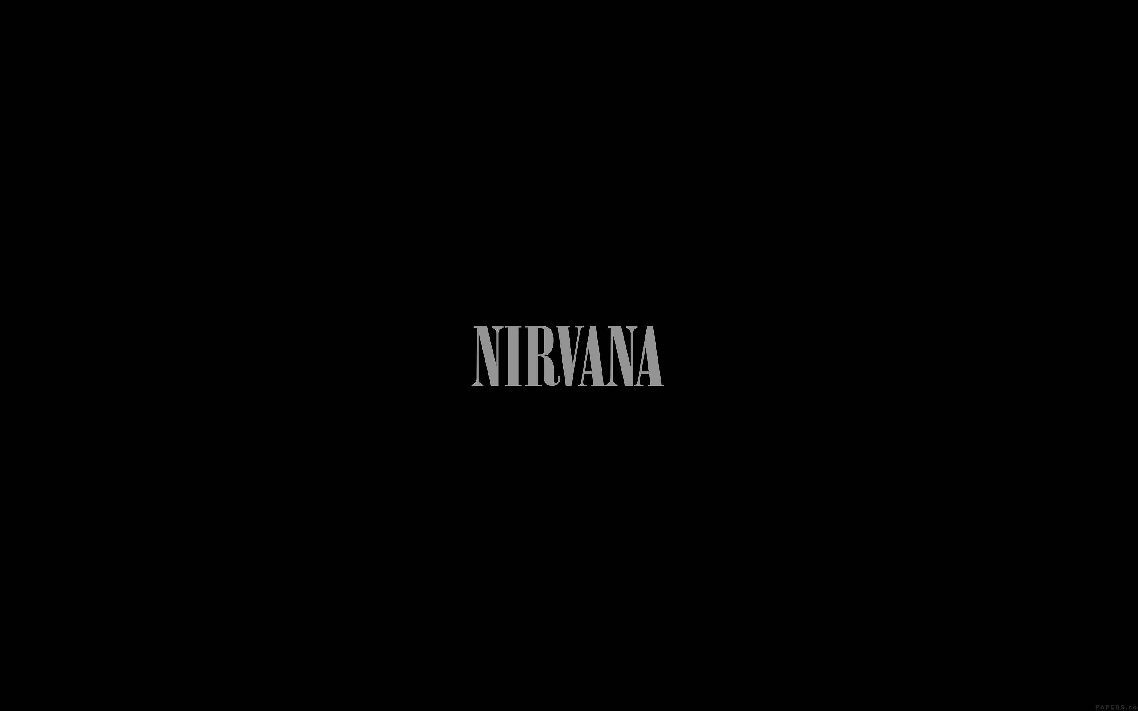 3840x2400 Nirvana Dark Logo Simple Minimal Music Wallpaper