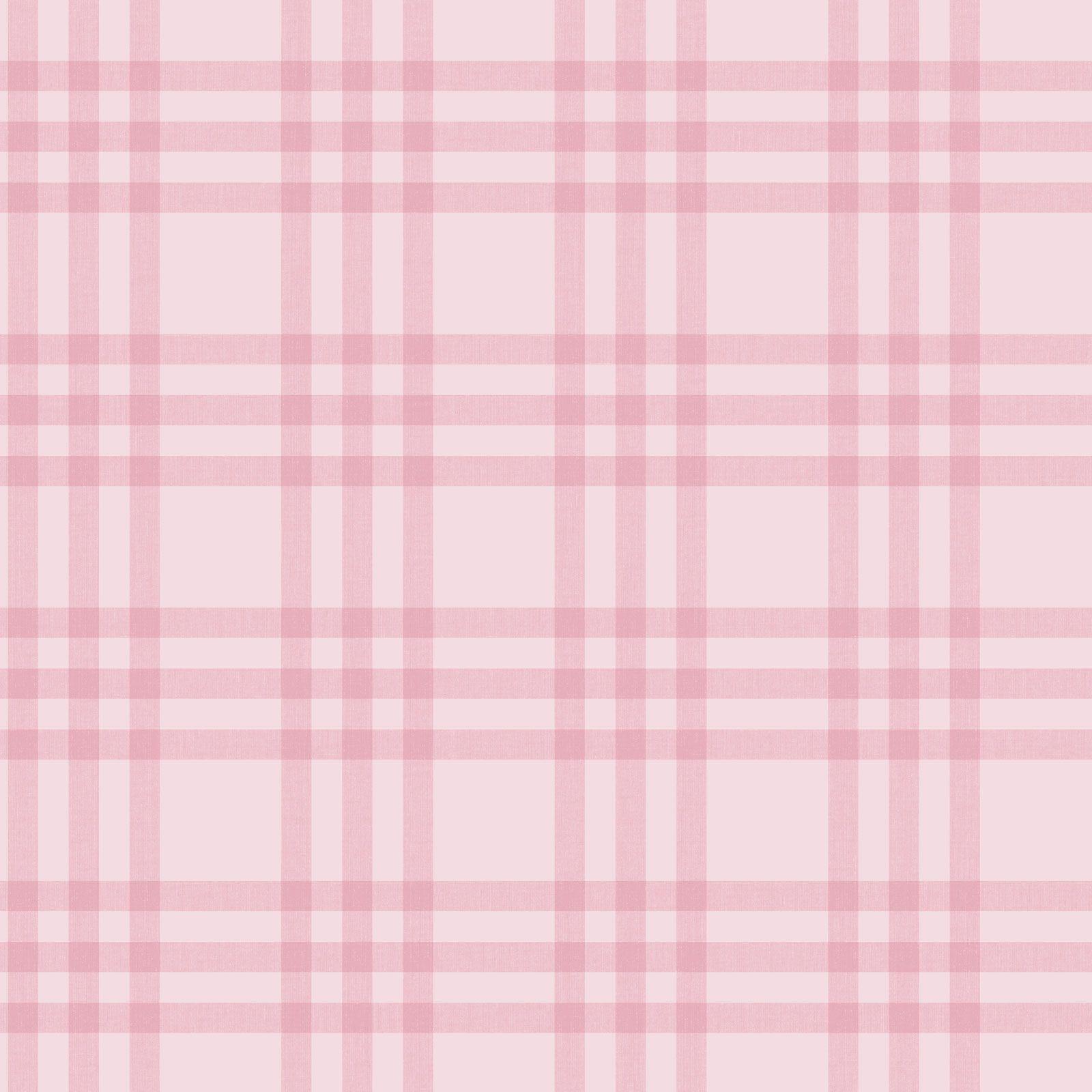 1600x1600 Kids Wallpaper checked pink Babylandia 005432