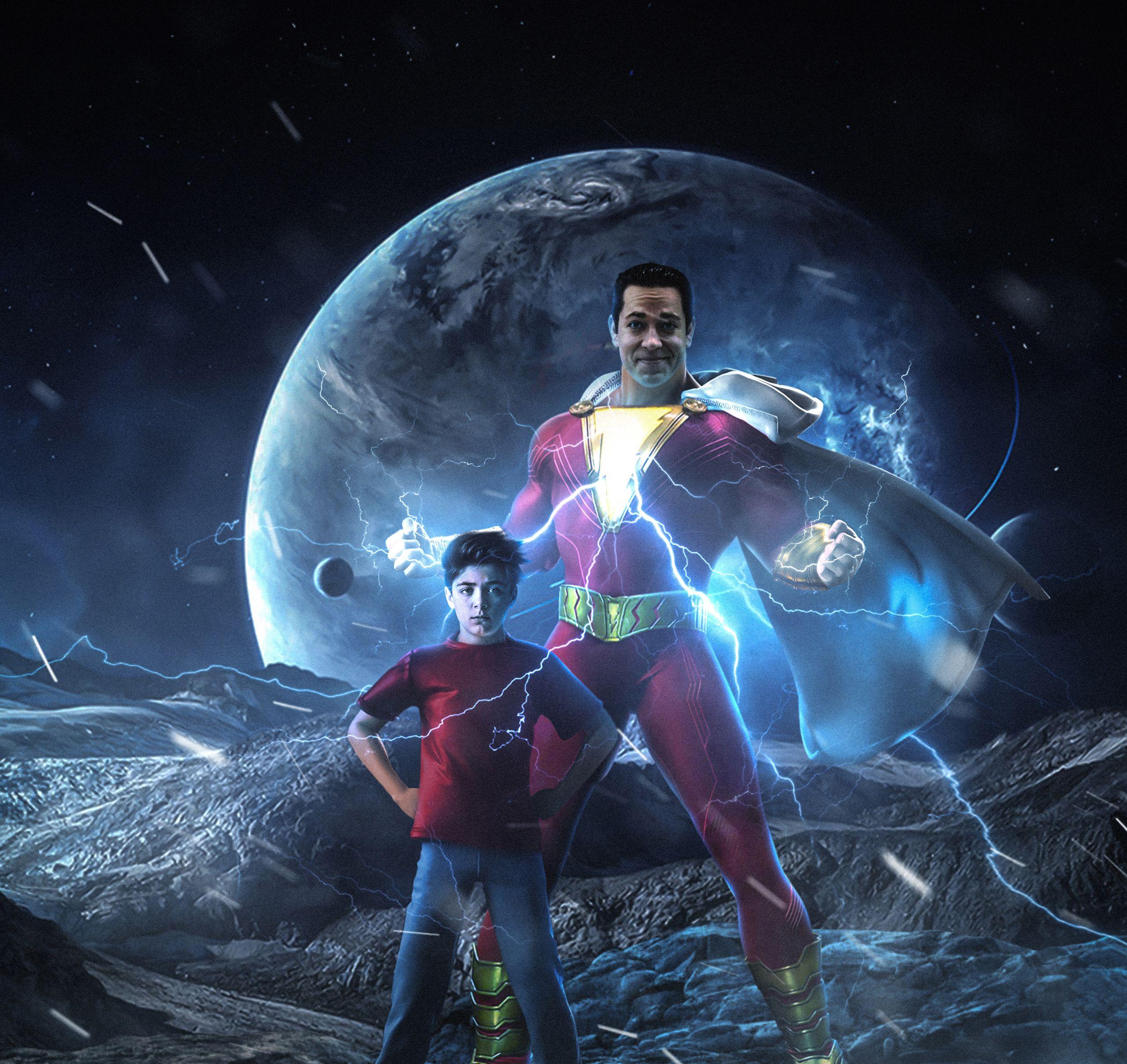 2560x2417 Wallpaper Shazam, DC Comics, HD, Movies