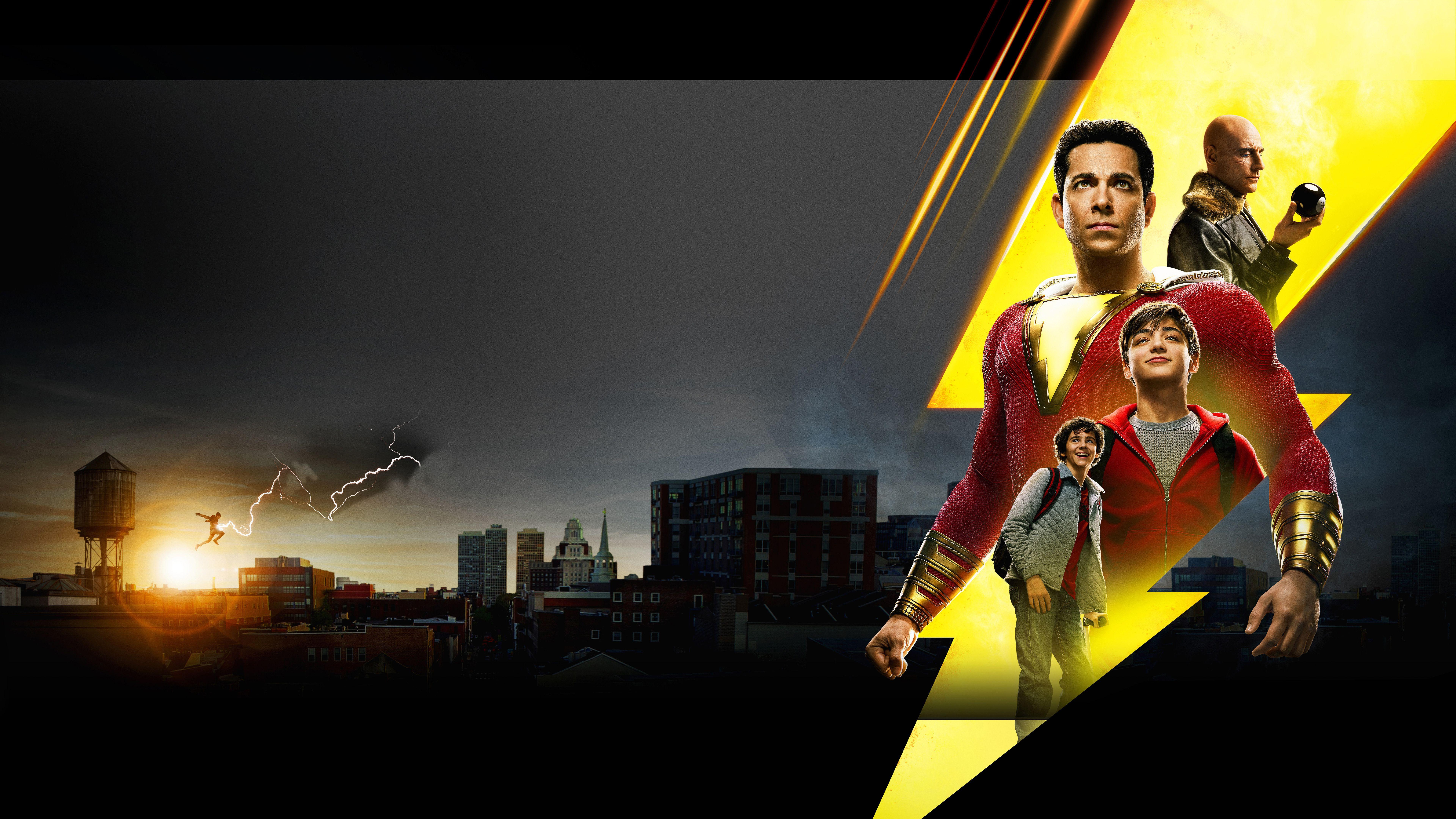 7680x4320 Shazam 2019 Cast Characters 8K Wallpaper