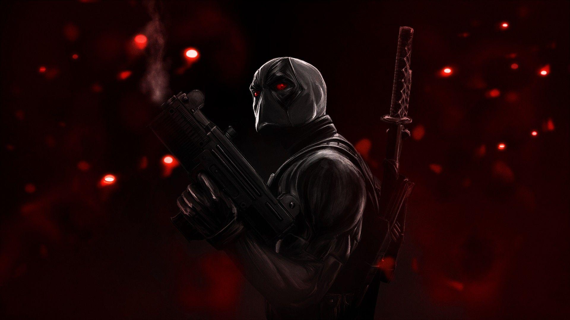 1920x1080 Deadpool, #mask, #weapon, #sword, #concept art. Wallpaper No