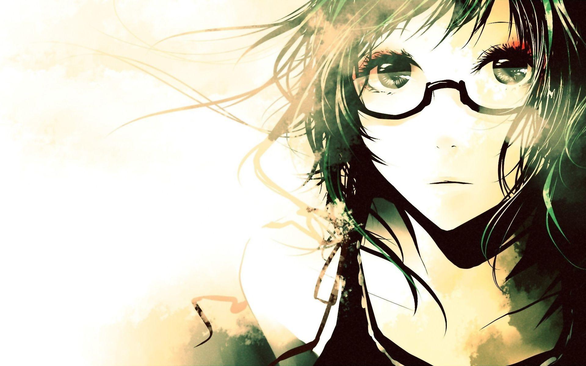 1920x1200 Anime girl glasses wallpaperx1200