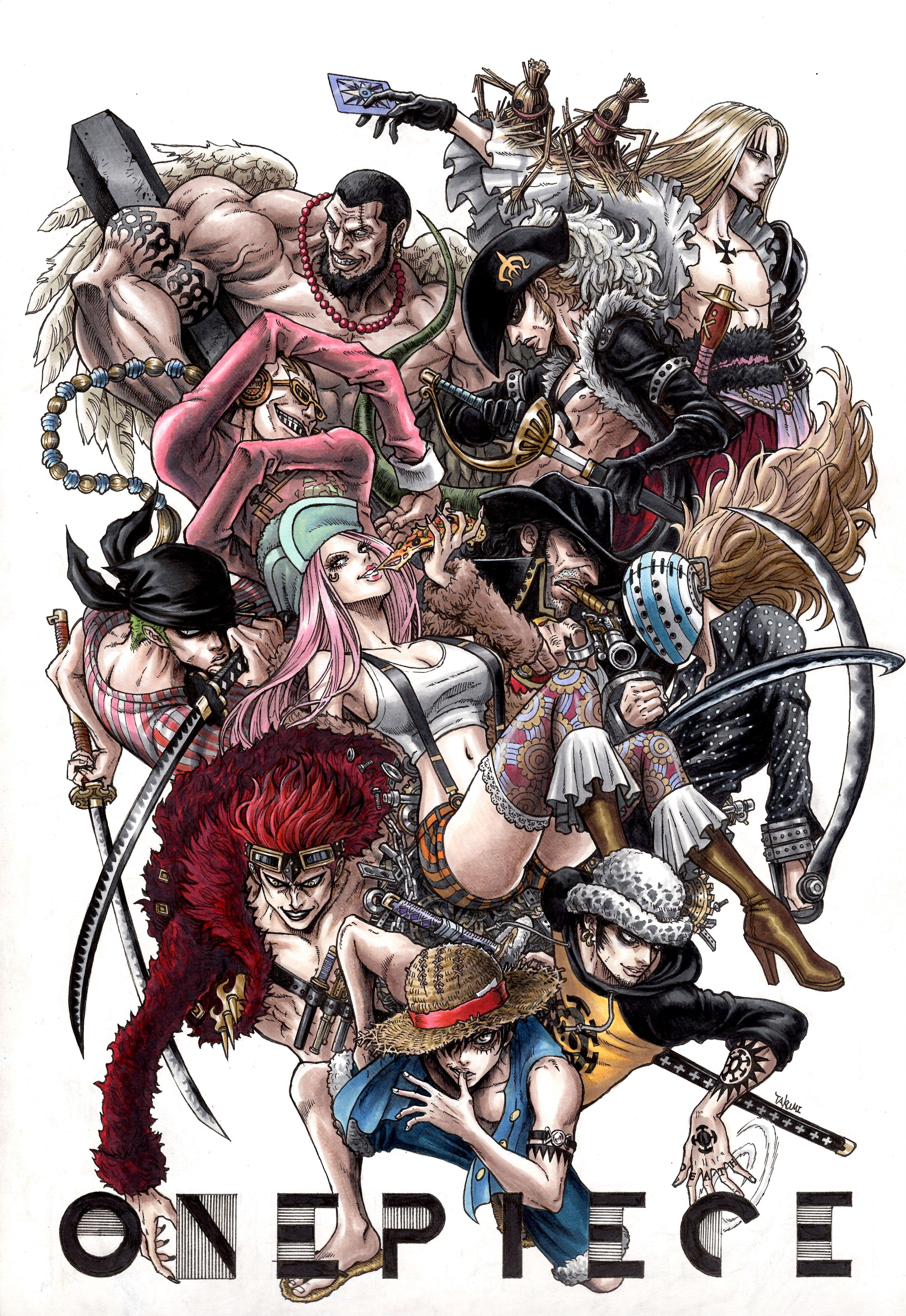 3510x5100 #anime, #Roronoa Zoro, #One Piece, #Trafalgar Law, #Monkey D. Luffy wallpaper. Mocah.org HD Desktop Wallpaper