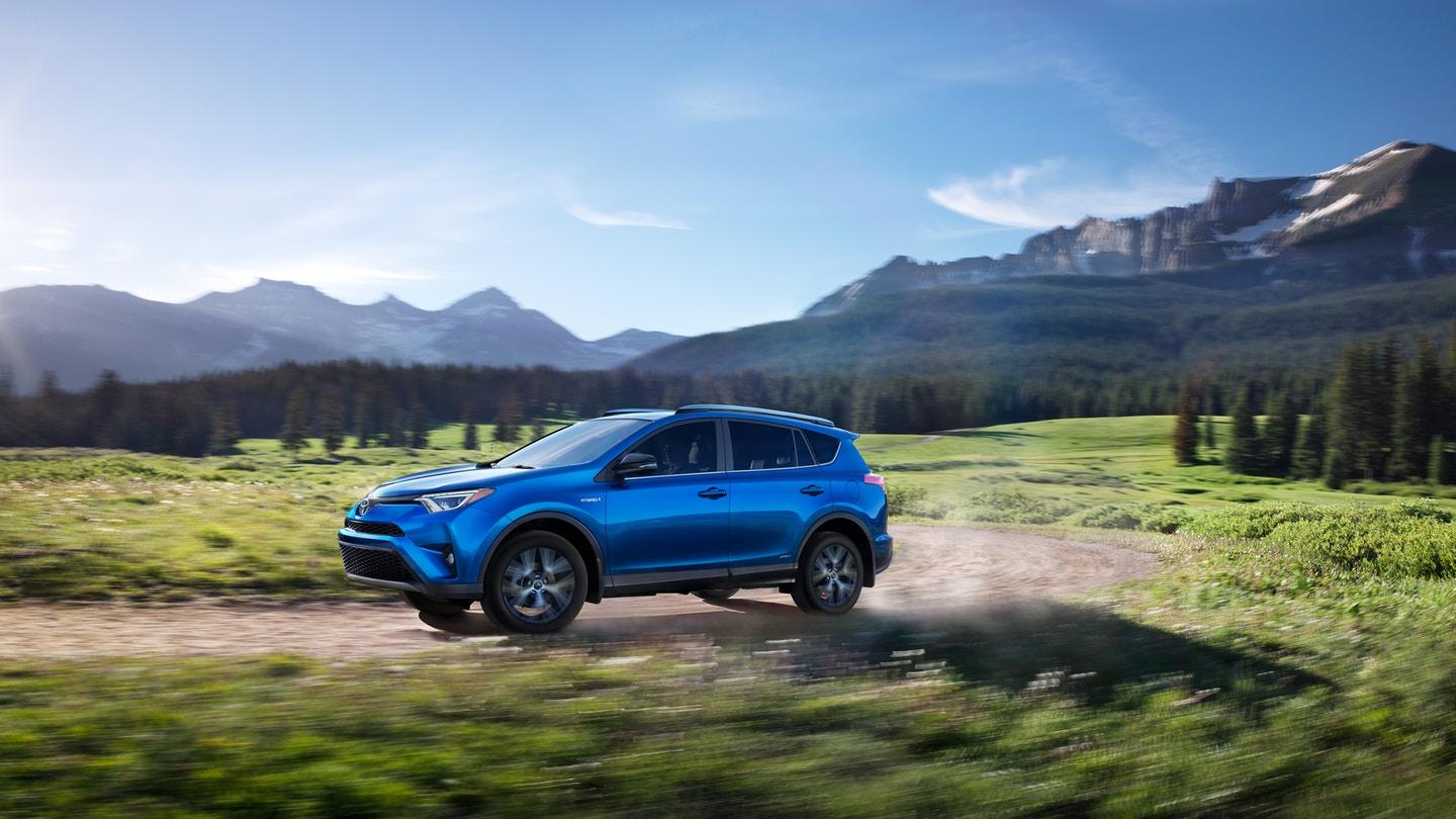 1440x810 Toyota RAV4 blue color side wide 4k ultra HD wallpaper
