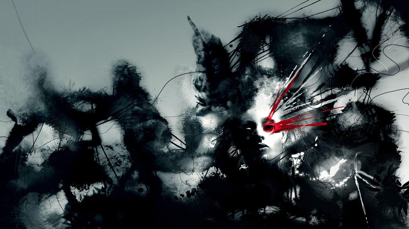 1366x768 Architecture Abstract Black Dark Splash Angel Shadows 649059
