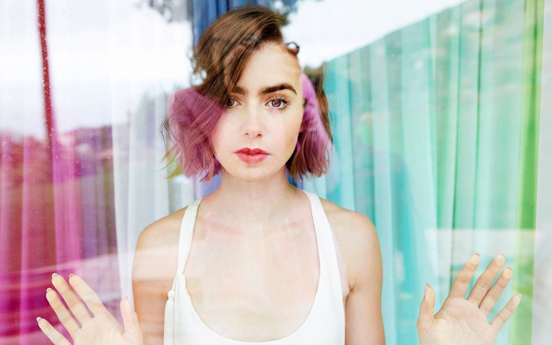 1920x1200 Lily Collins HD wallpaper