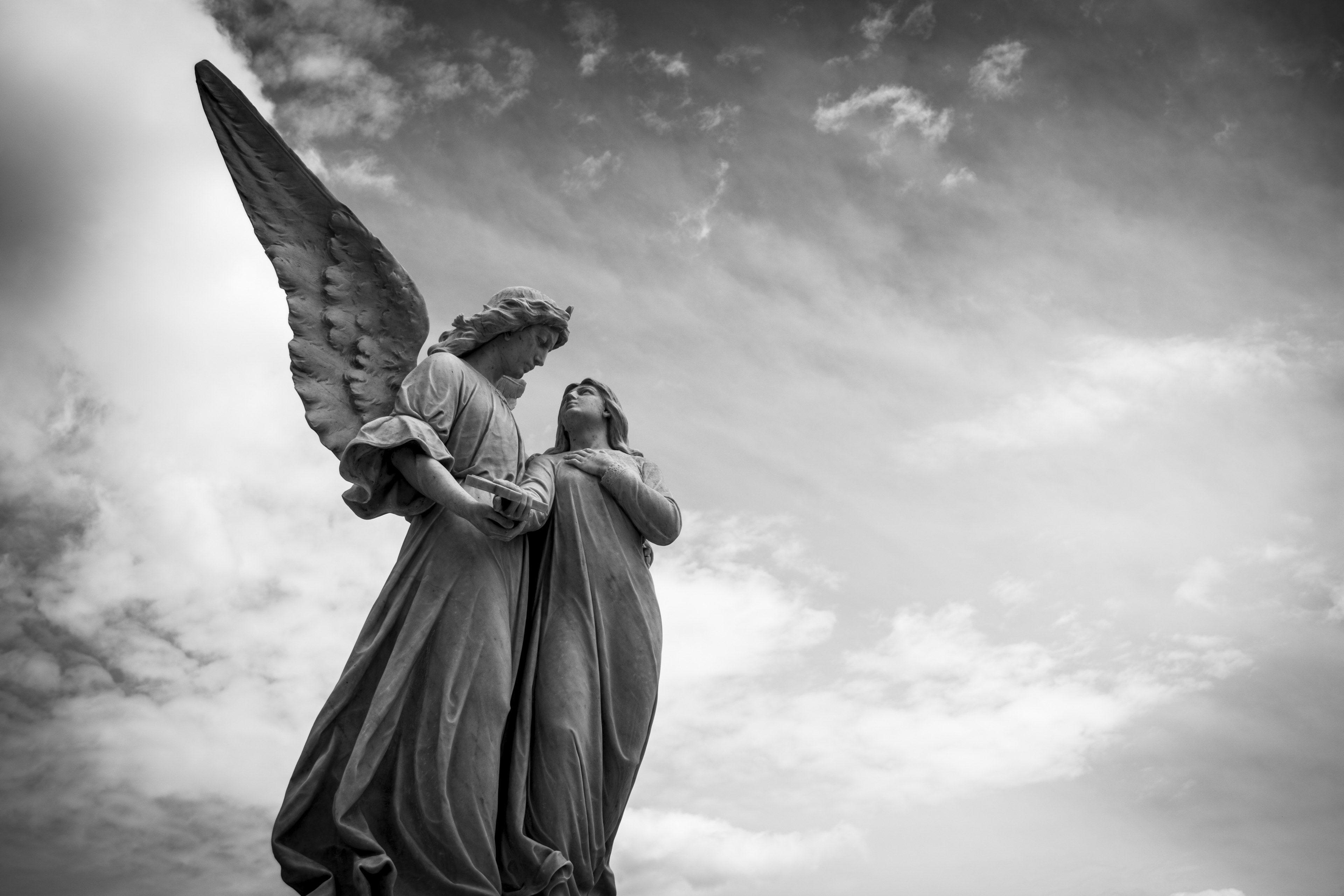 3840x2560 cemetery #peace #marble #angel #sculpture #figure #love 4k