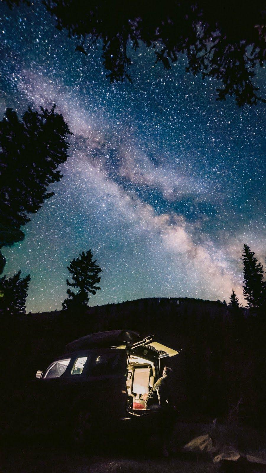 900x1600 Camping in the starry night. Starry night, Starry night wallpaper