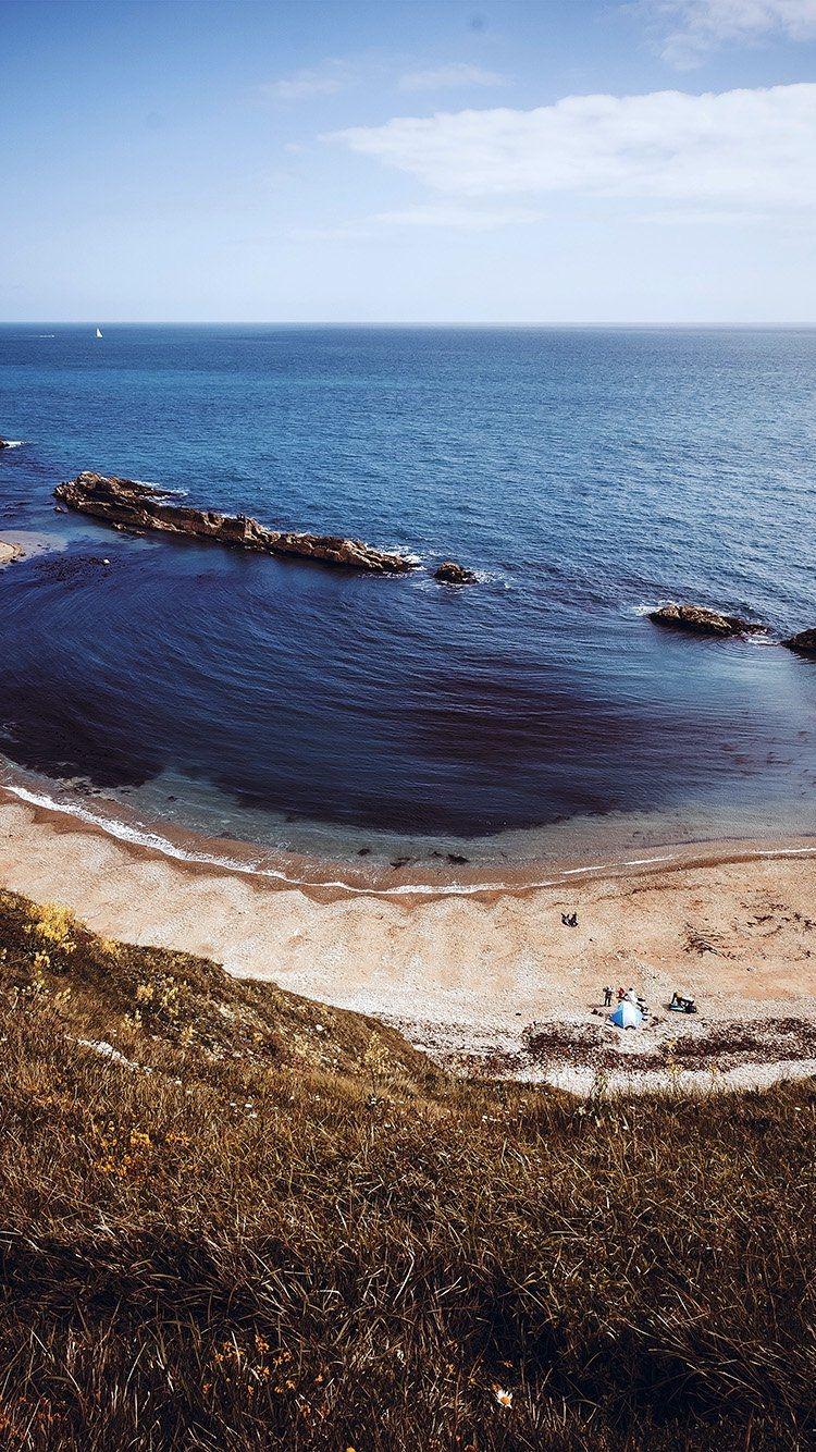 750x1334 Nature Camping Sea Beach Ocean Rock Mountain Color Free Download