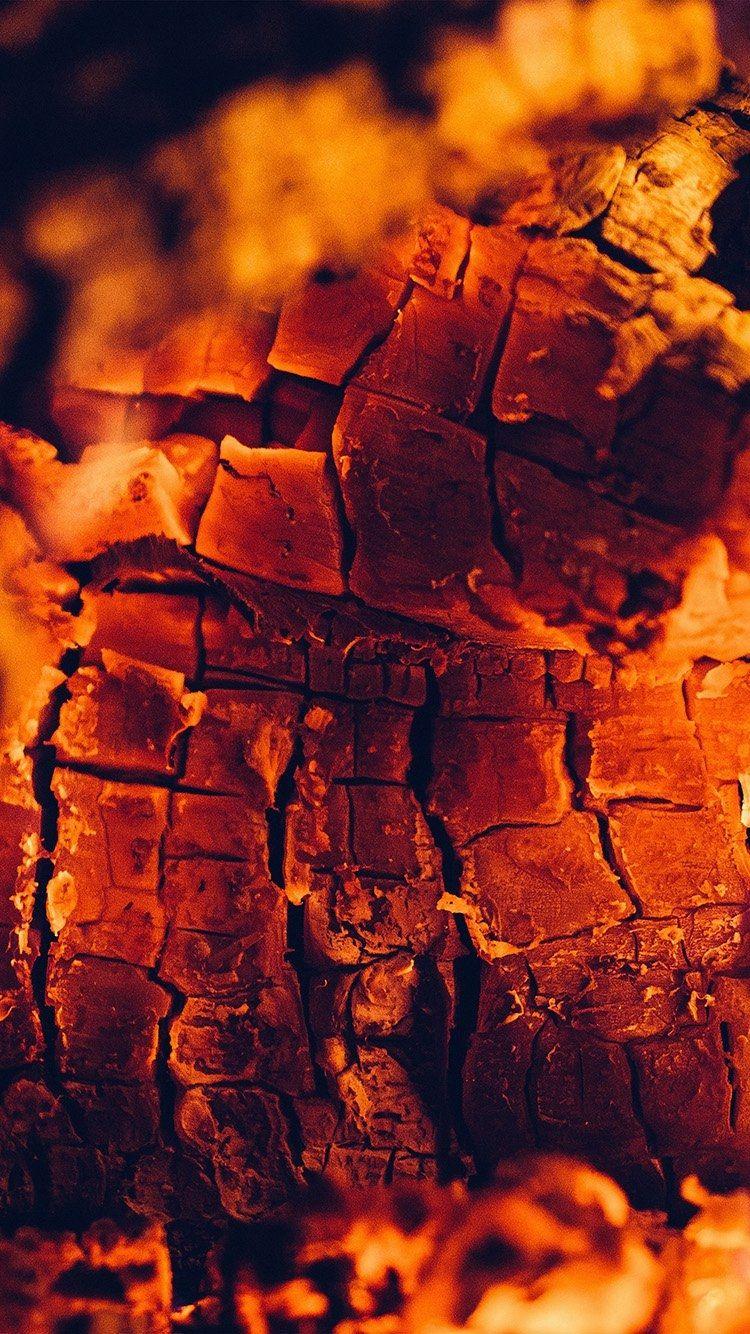 750x1334 Fire Wood Red Dark Camping Free Download Wallpaper for Phone