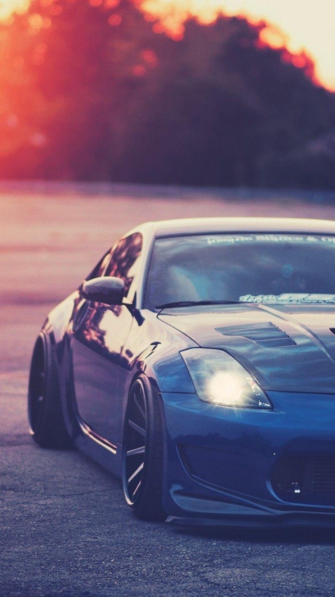 1080x1920 Download 1080x1920 Nissan 350z, Blue, Sunlight, Tuning, Cars