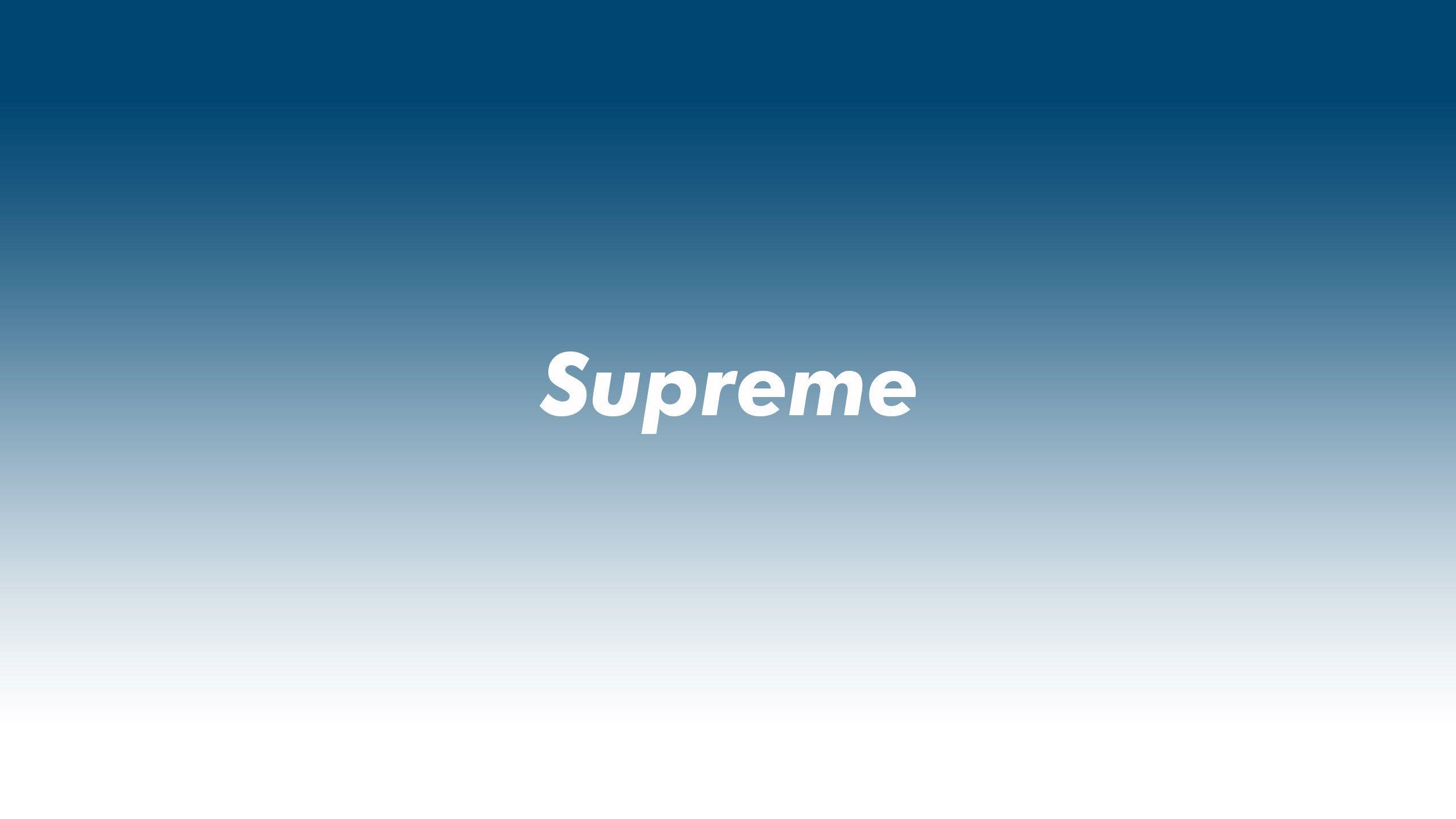 2560x1440 Supreme Minimal Blue Wallpaper