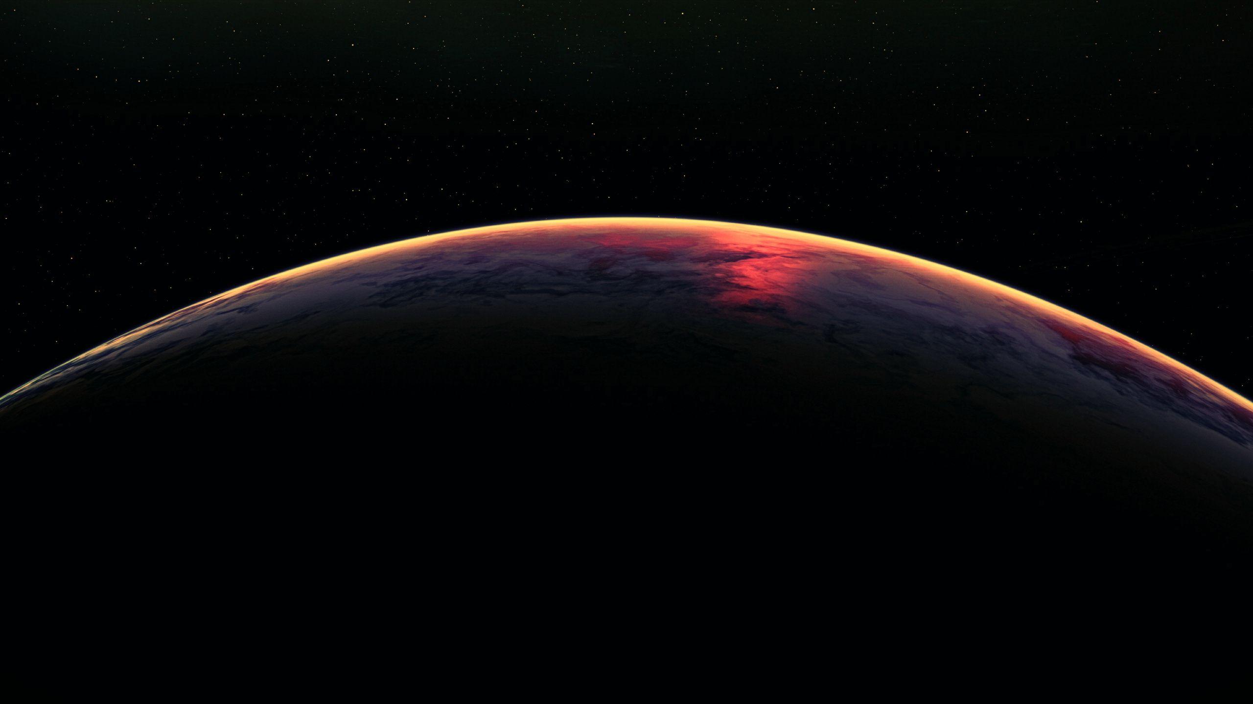 2560x1440 Download Arc, planet, dark, minimal wallpaper, 2560x Dual