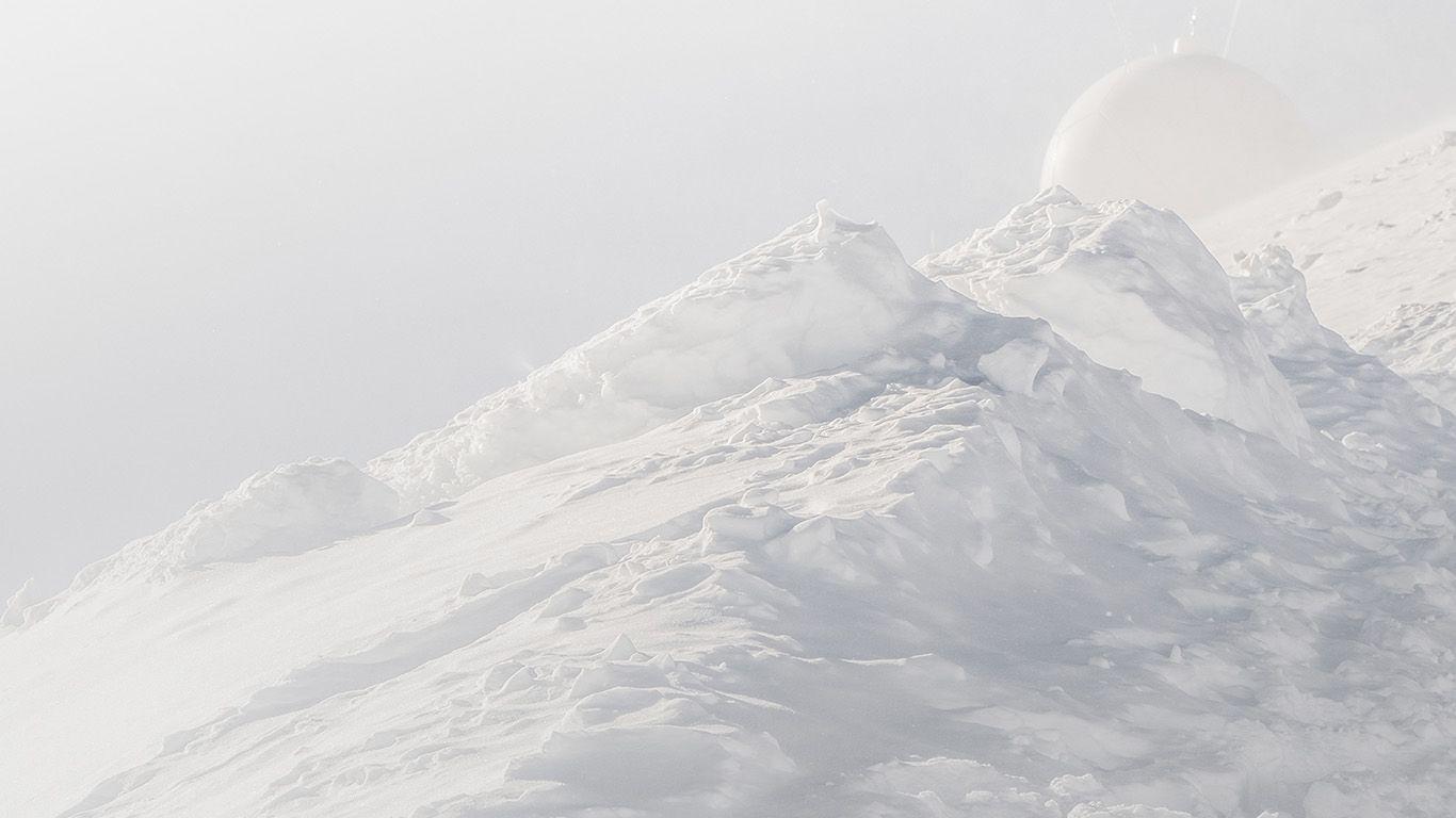 1366x768 White Mountain Bubble Minimal Illustration Art Wallpaper