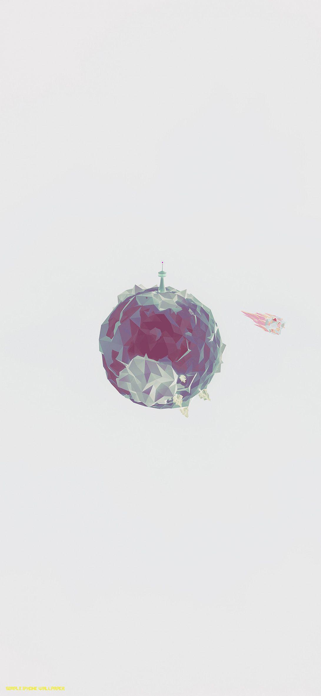 1091x2362 Polygon Planet Cute Minimal Simple Art iPhone X Wallpaper Free