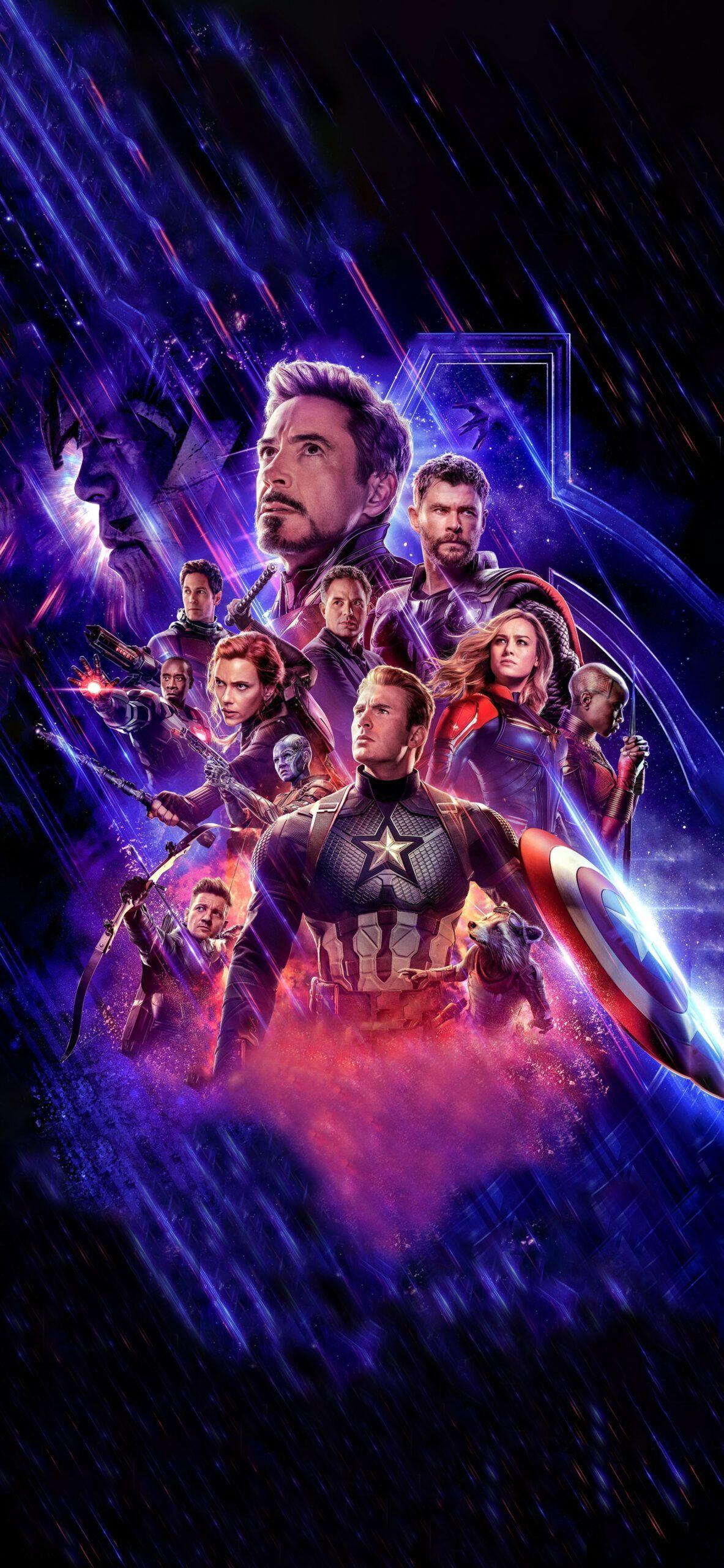 1183x2560 Awesome Avengers Endgame Textless Phone Wallpaper Marvelstudios