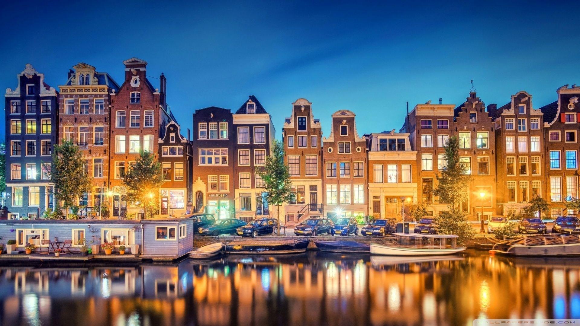1920x1080 Amsterdam Lights Ultra HD Desktop Background Wallpaper for 4K UHD
