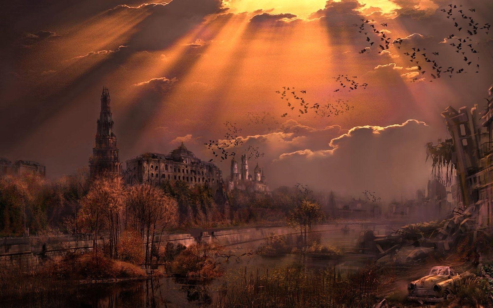 1680x1050 Russian Ruins at Sunset Wallpaper and Background Imagex1050
