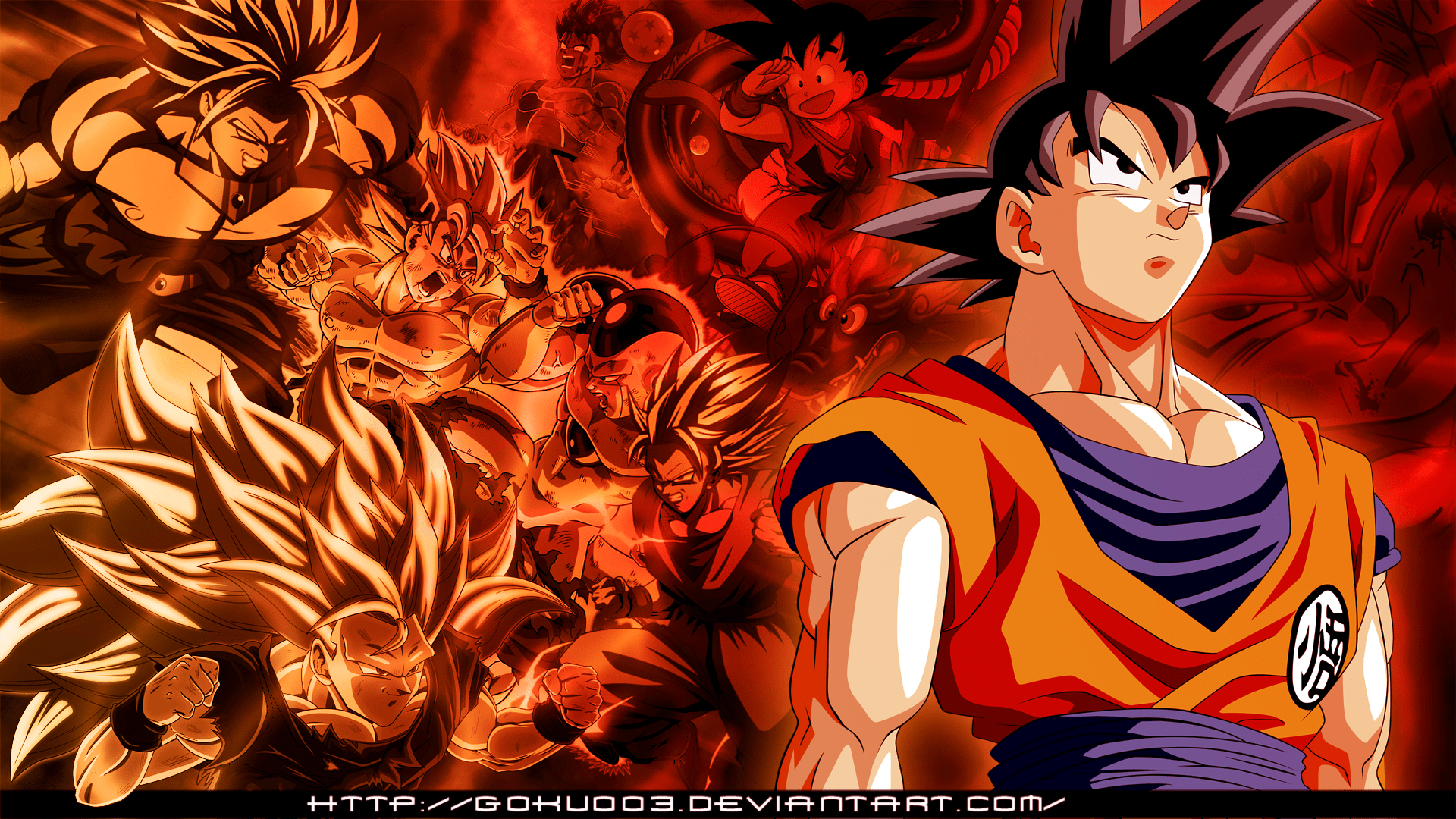 1920x1080 Goku All Forms HD Wallpaper