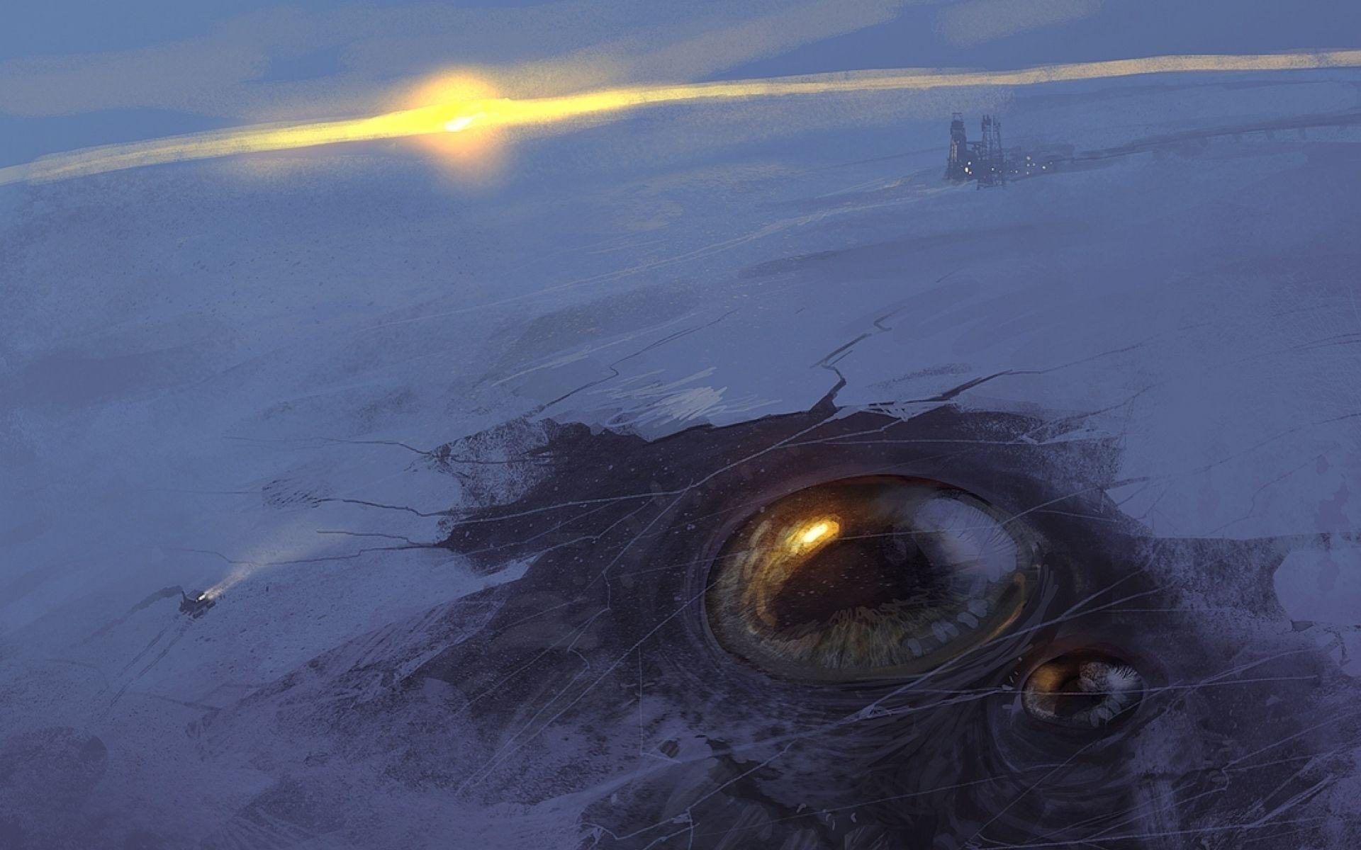 1920x1200 Fantasy monsters creatures eyes art sci fi science fiction icea