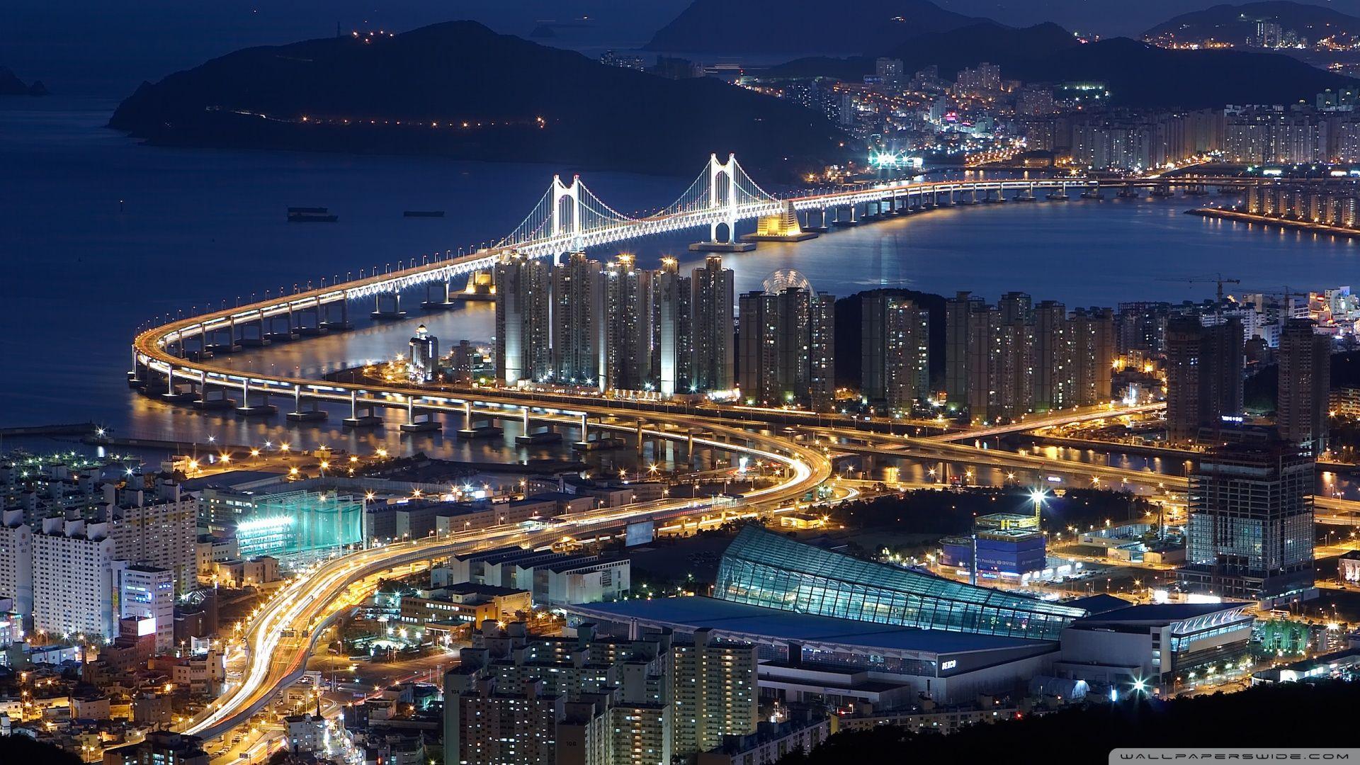 1920x1080 Gwangan Bridge, Busan, South Korea ❤ 4K HD Desktop Wallpaper for 4K
