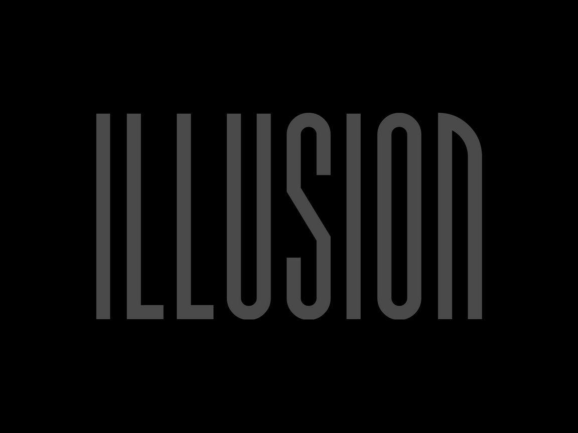 1152x864 Download wallpaper 1152x864 illusion, inscription, dark, letters