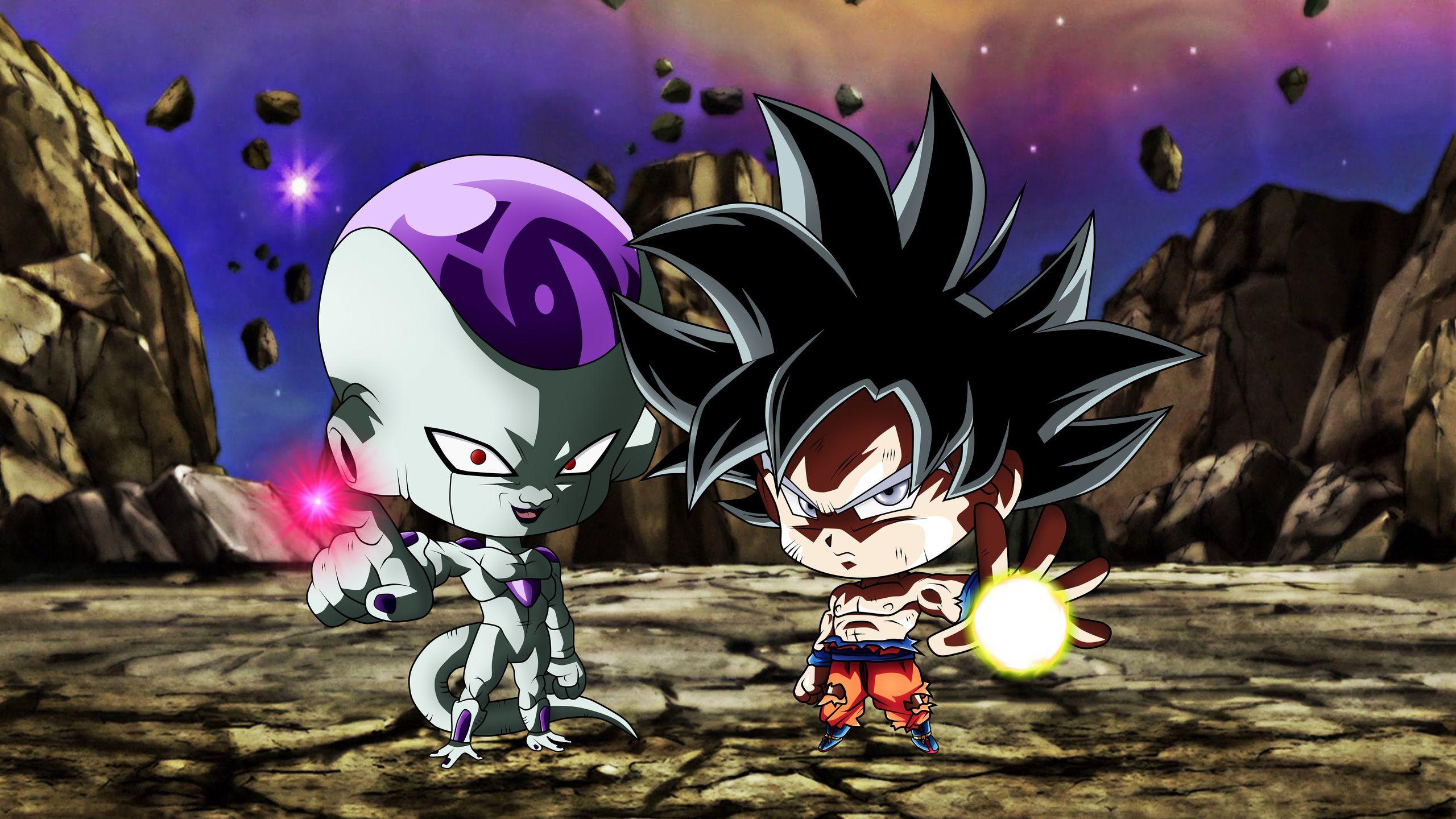 2560x1440 Chibi Frieza Goku Ultra Instinct Dragon Ball 1440P