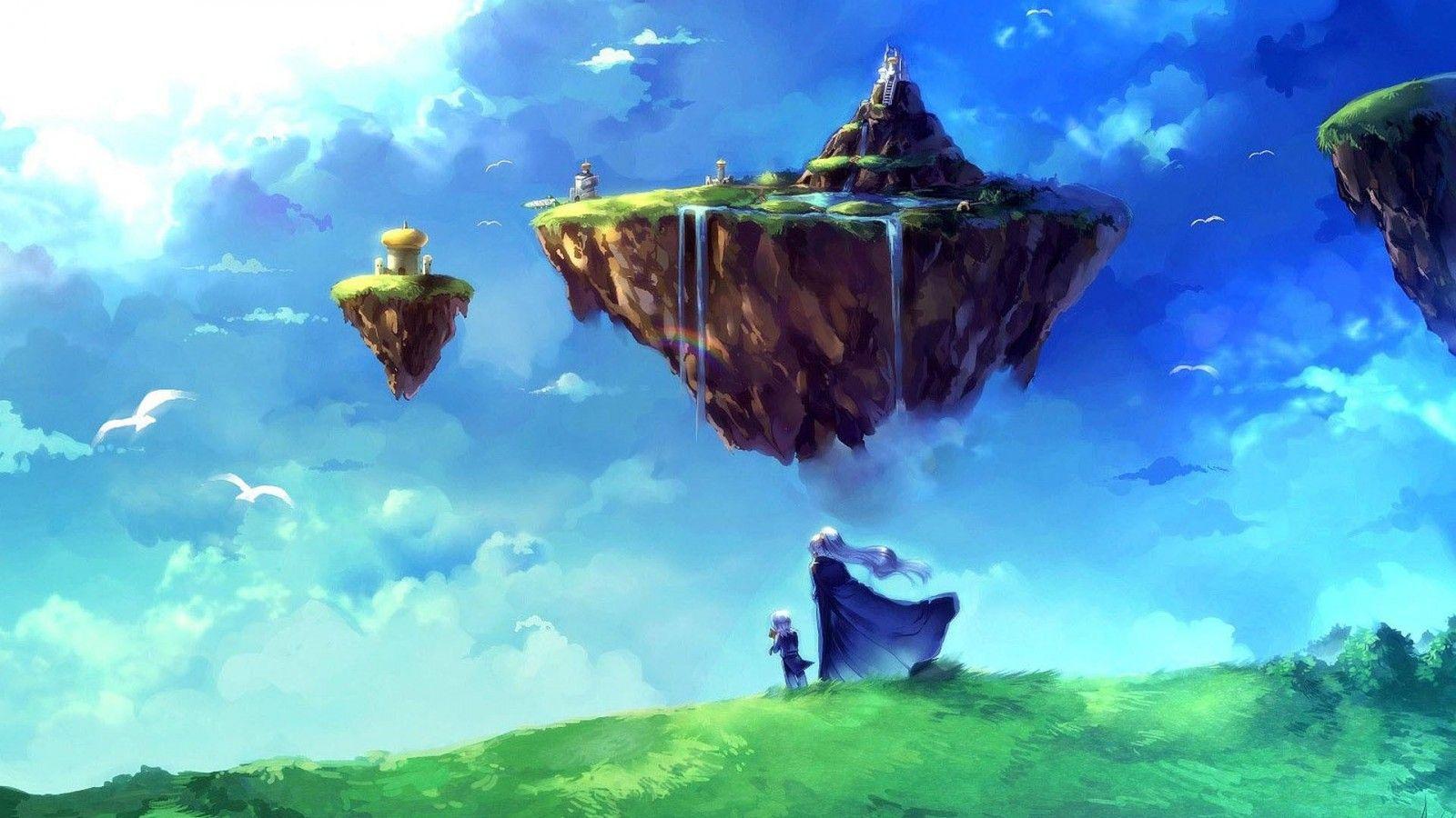1600x900 illustration, video games, fantasy art, anime, nature, sky
