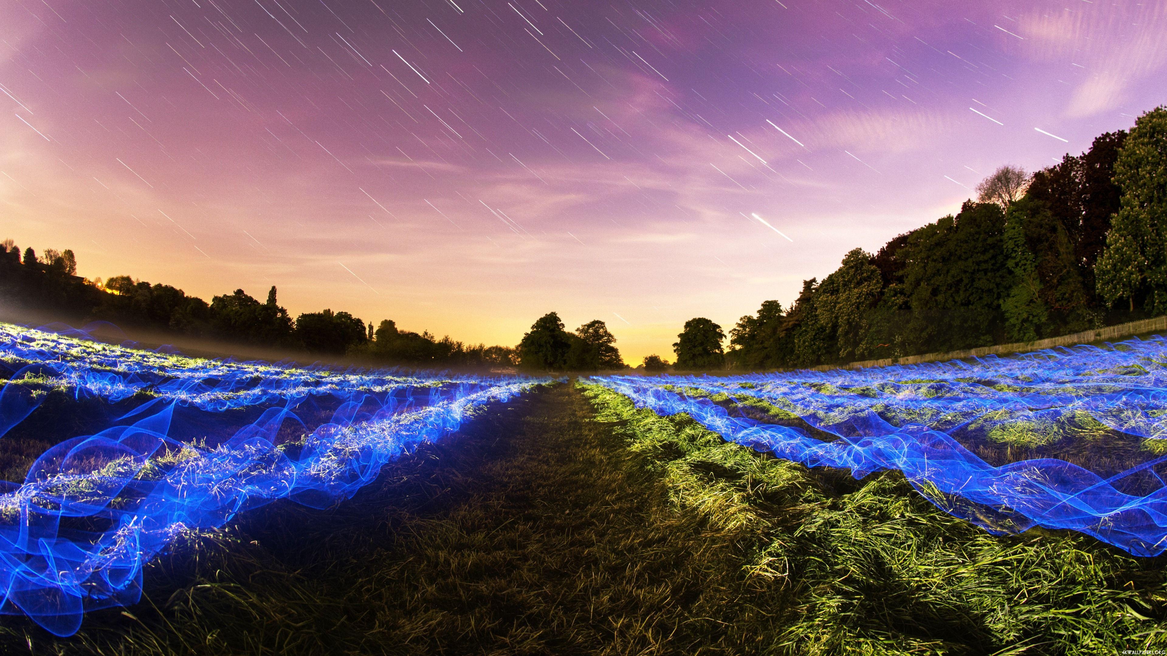 3840x2160 4K Exposure Photo Of The Night Sky Wallpaper