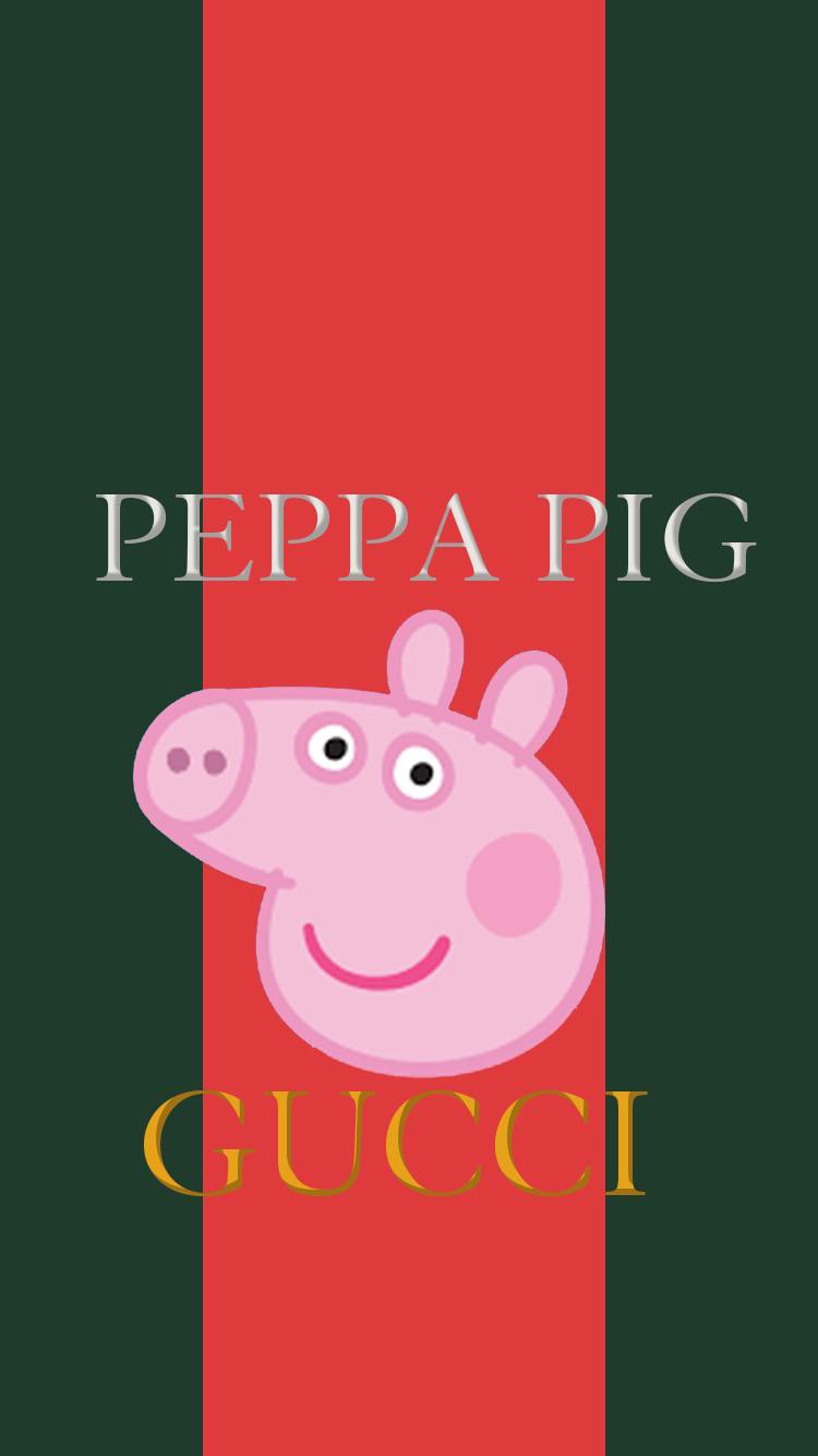 750x1334 Peppa x gucci iphone wallpaper