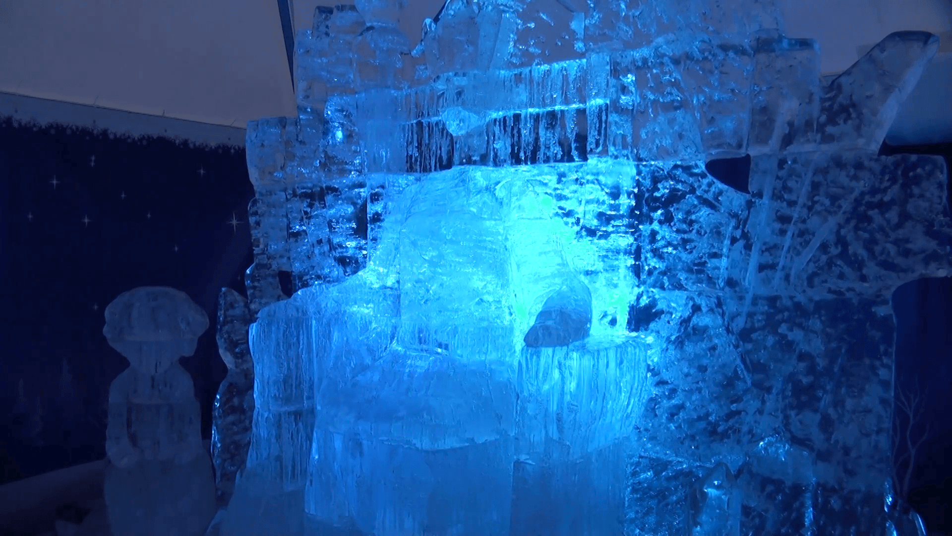 1920x1080 Ice sculpture freeze, glitter Stock Video Footage