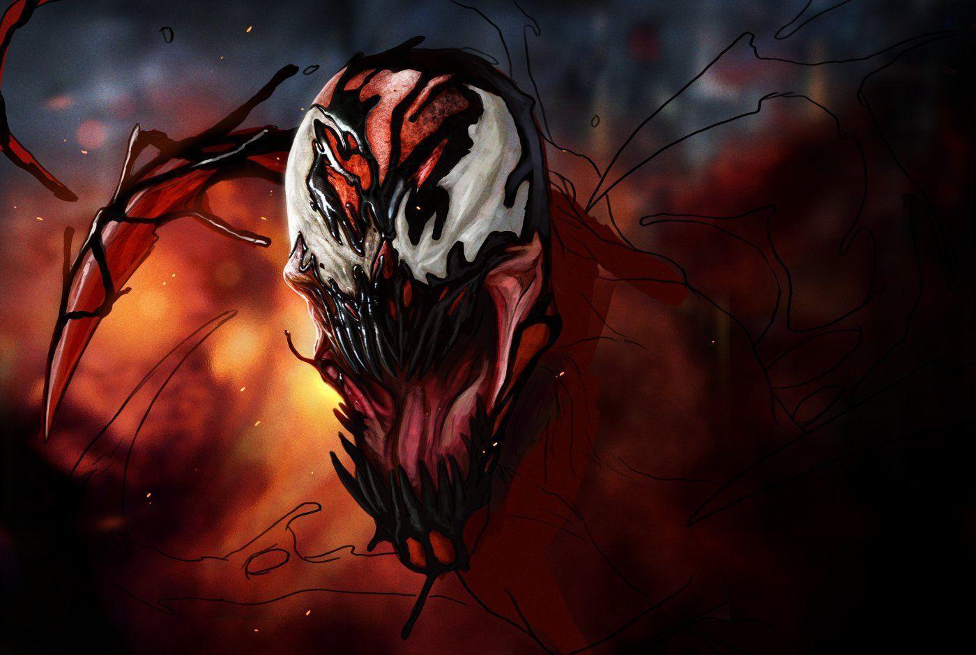 Tác phẩm nghệ thuật của Carnage Venom Spiderman 4K tải xuống hình nền