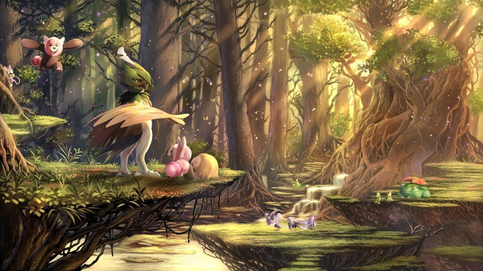 1600x900 Download 1600x900 Aipom, Bulbasaur, Decidueye, Pokemon, Volbeat
