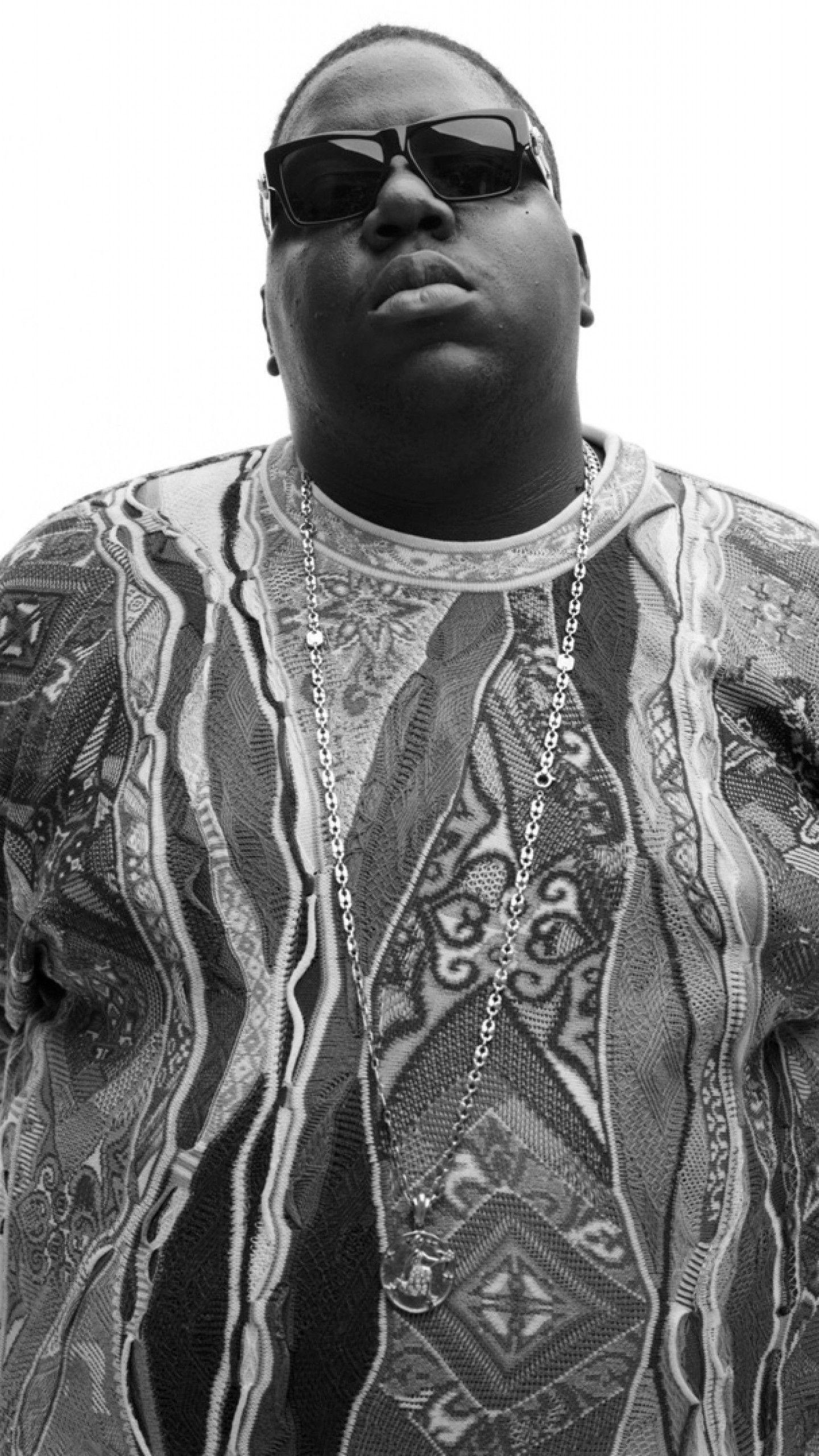 1440x2560 1440x2560 Wallpaper biggie smalls, celebrity, singer, bw