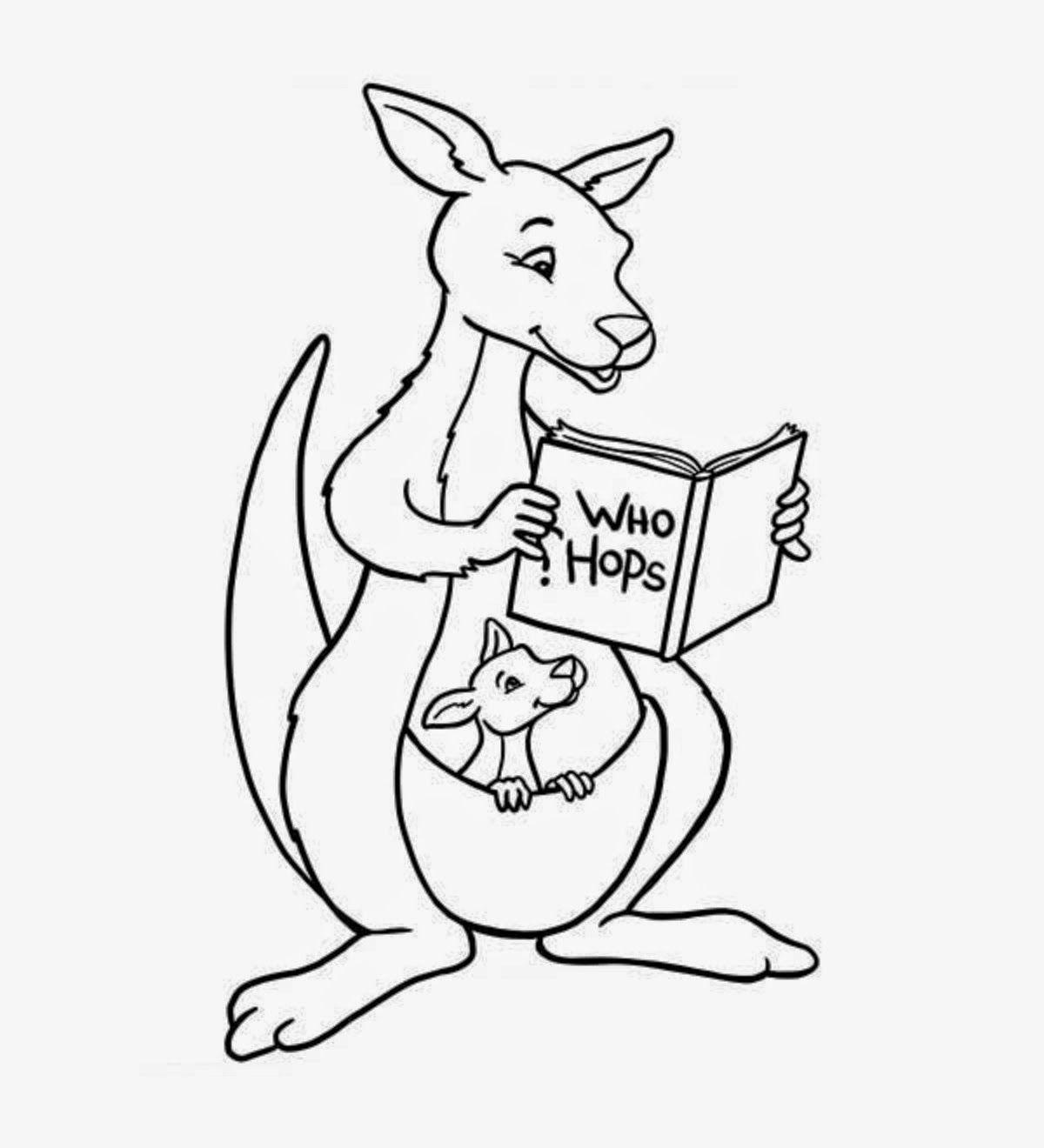 1200x1320 Cute Kangaroo Holds Its Kid Colour Drawing HD Wallpaper
