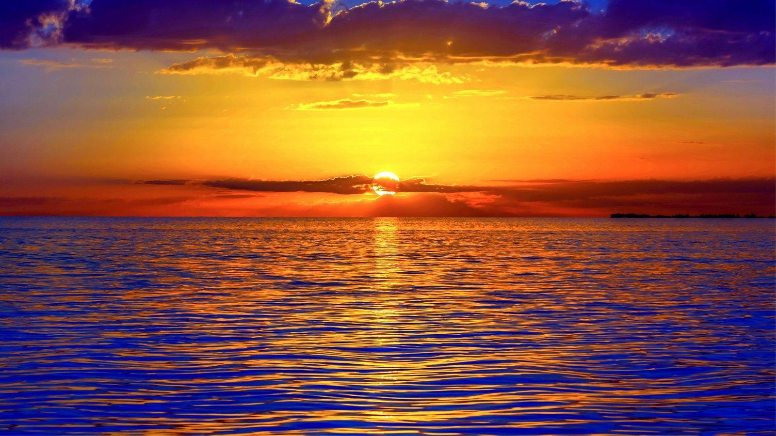 1600x900 Ocean Sunset HD wallpaperx900