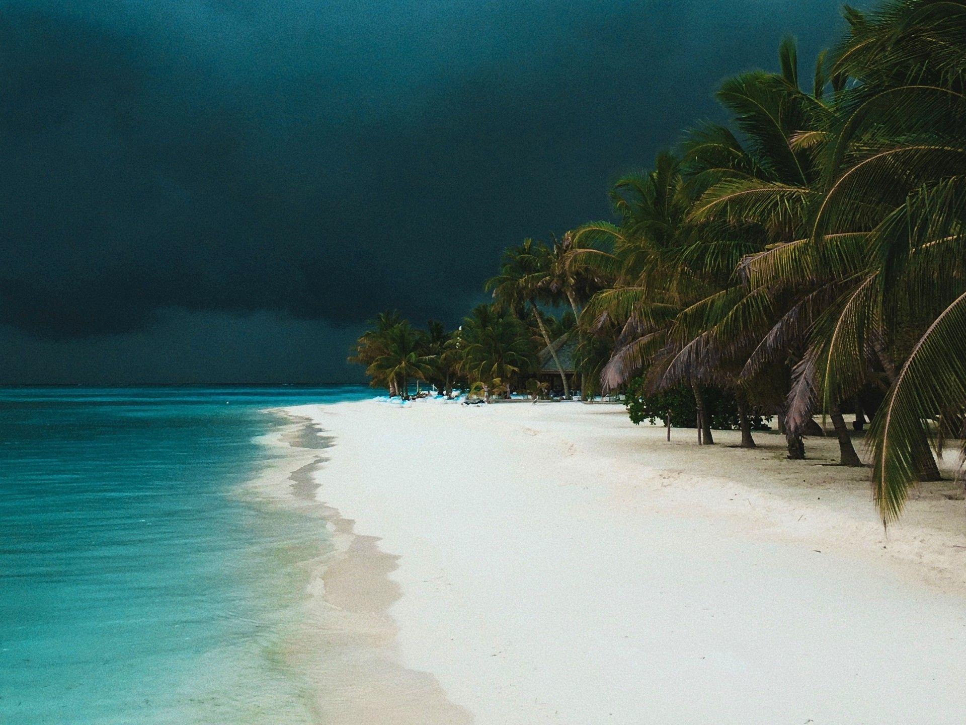 1920x1440 Tropical Storm approaching Beach HD Wallpaper. Background Image