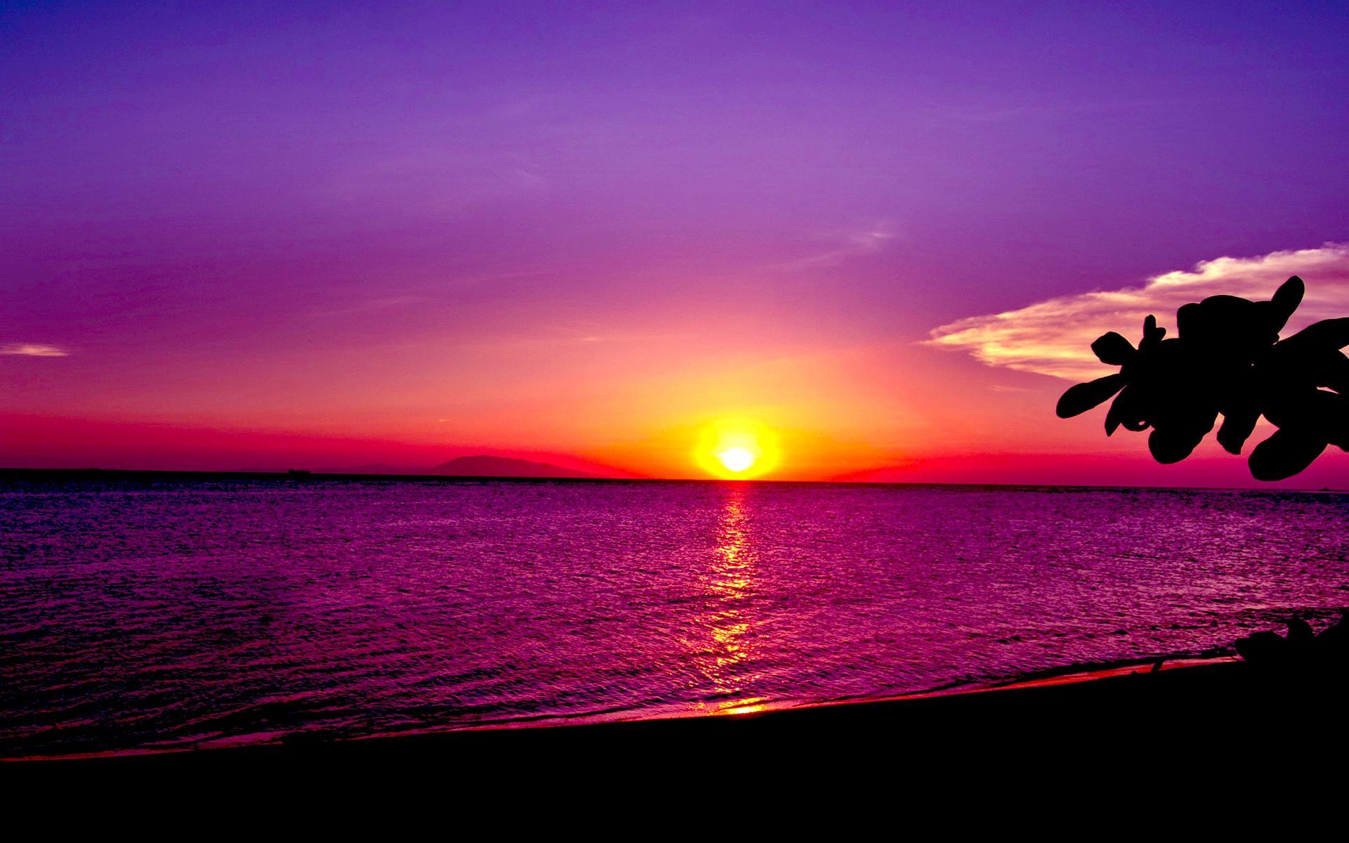 1920x1200 Sunset Ocean Wallpaper