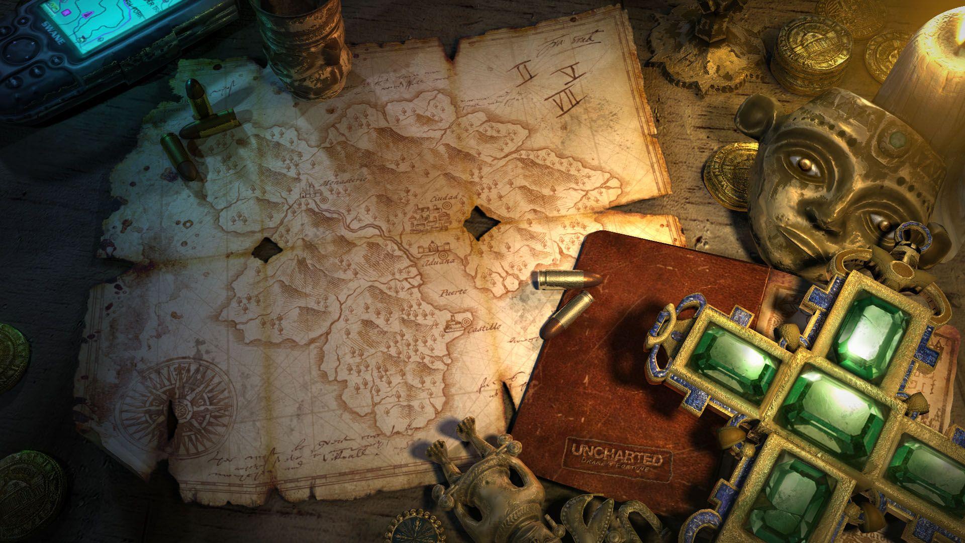 1920x1080 maps, Uncharted, Nathan, Drake, Treasure, Playstation Wallpaper HD / Desktop and Mobile Background