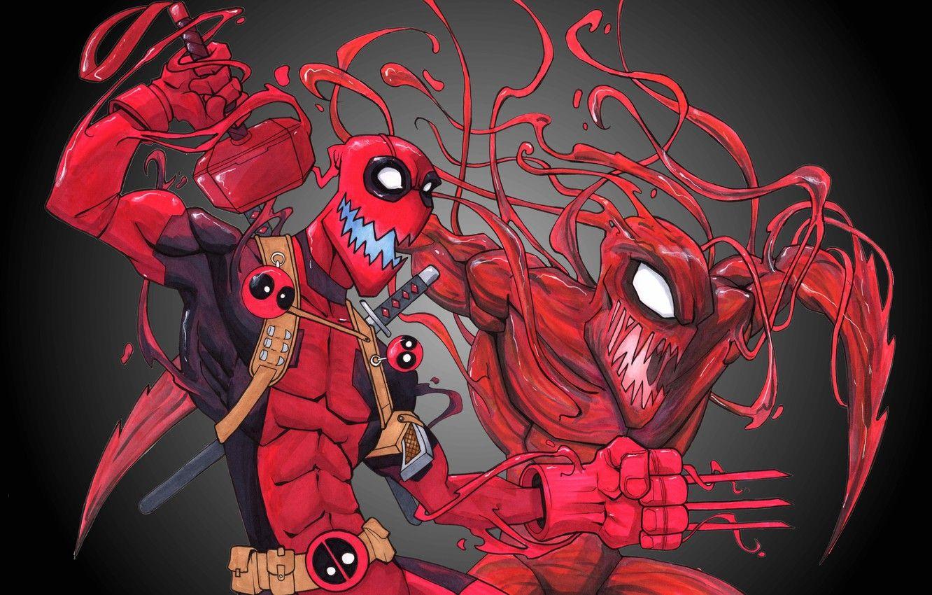 1332x850 Wallpaper Sword, Deadpool, Marvel, Deadpool, Carnage, Wade Wilson
