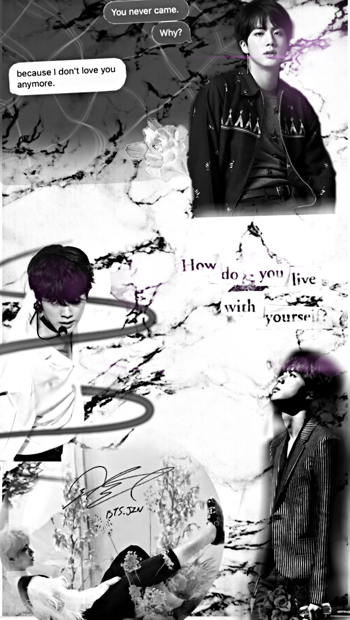720x1273 Bts Jin Black And White Wallpaper