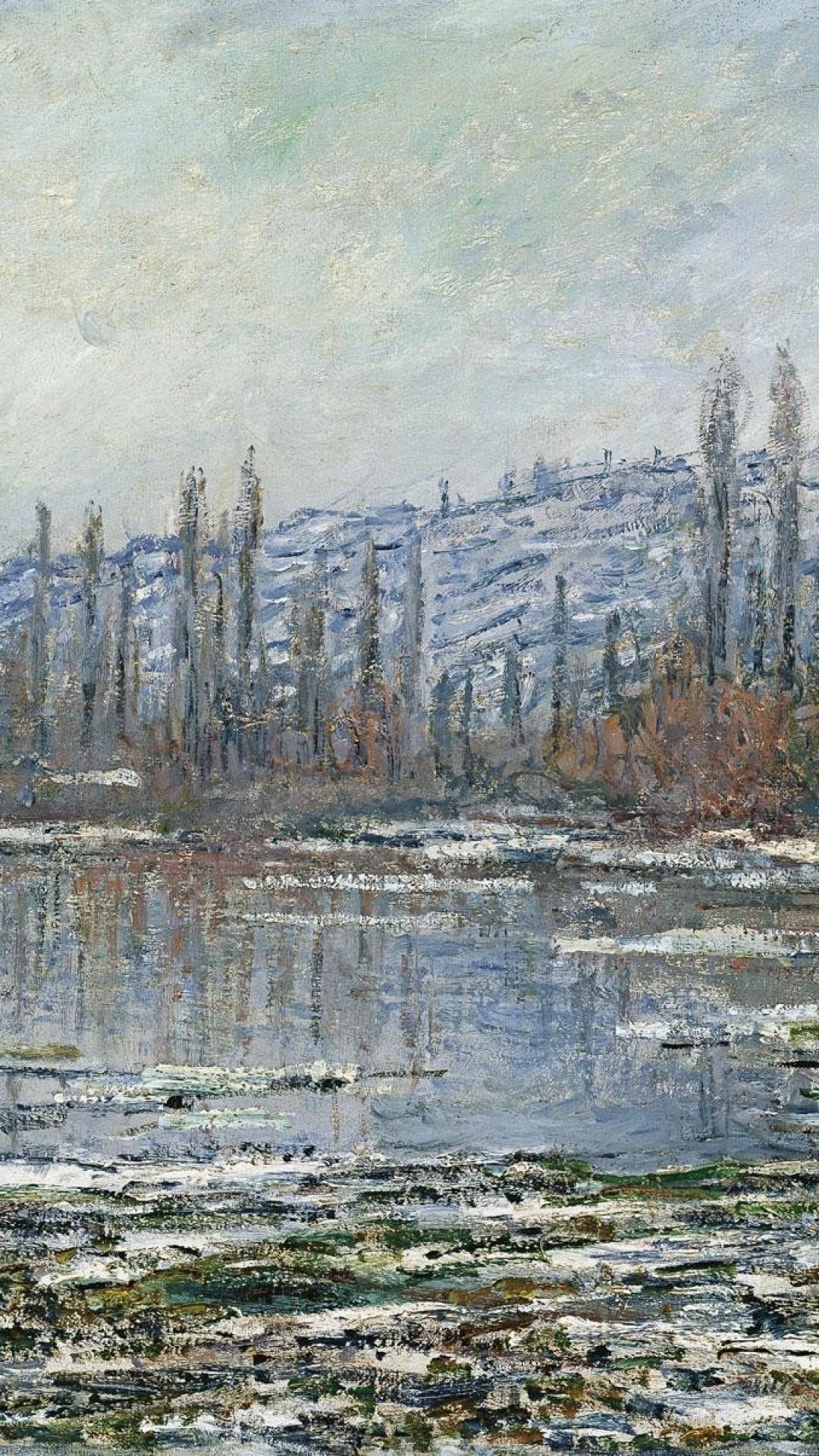 1080x1920 Free download French lakes traditional art claude monet