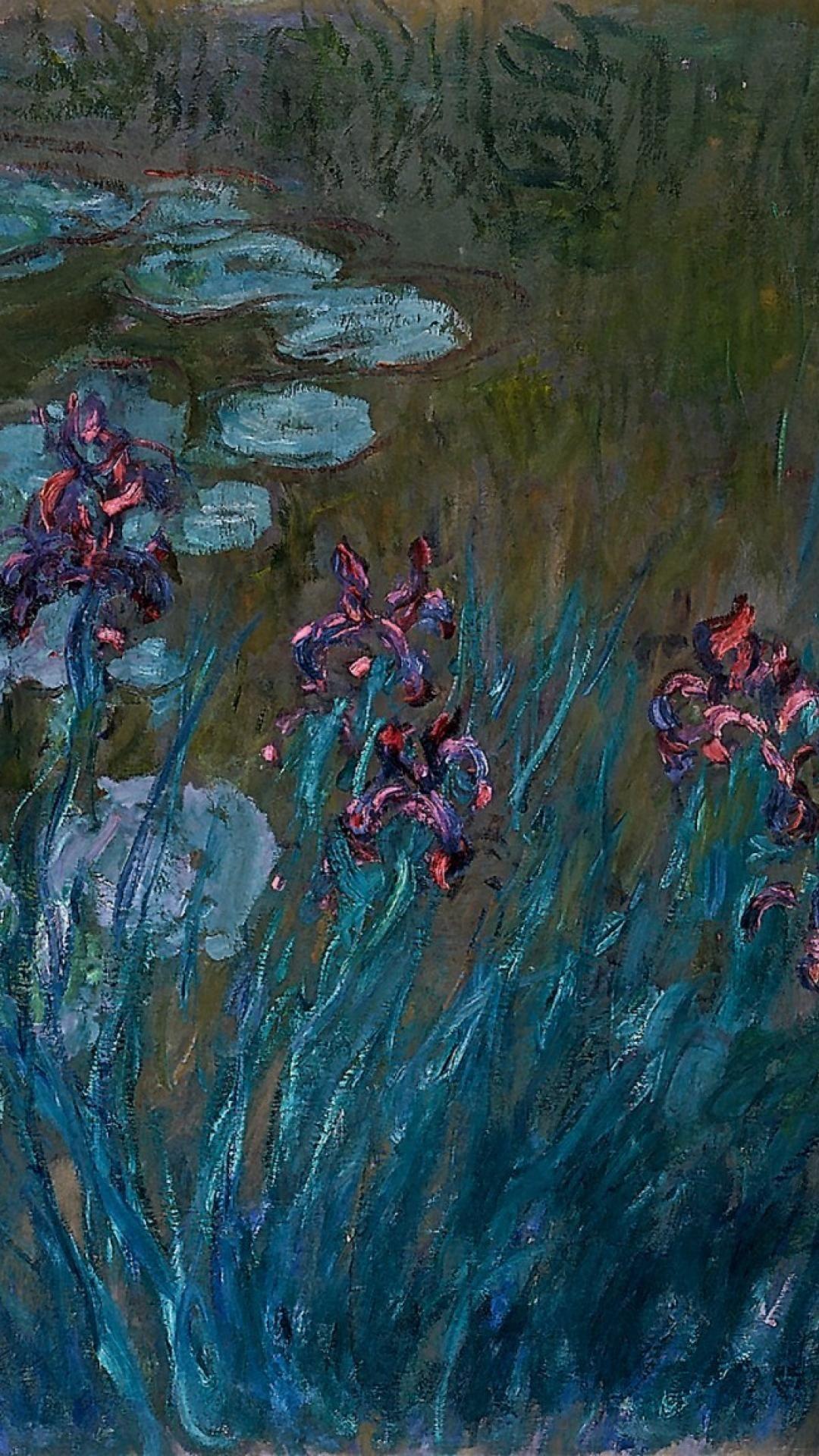 1080x1920 Lily pads giverny claude monet irises impressionism wallpaper. Monet water lilies, Monet wallpaper, HD wallpaper for mobile